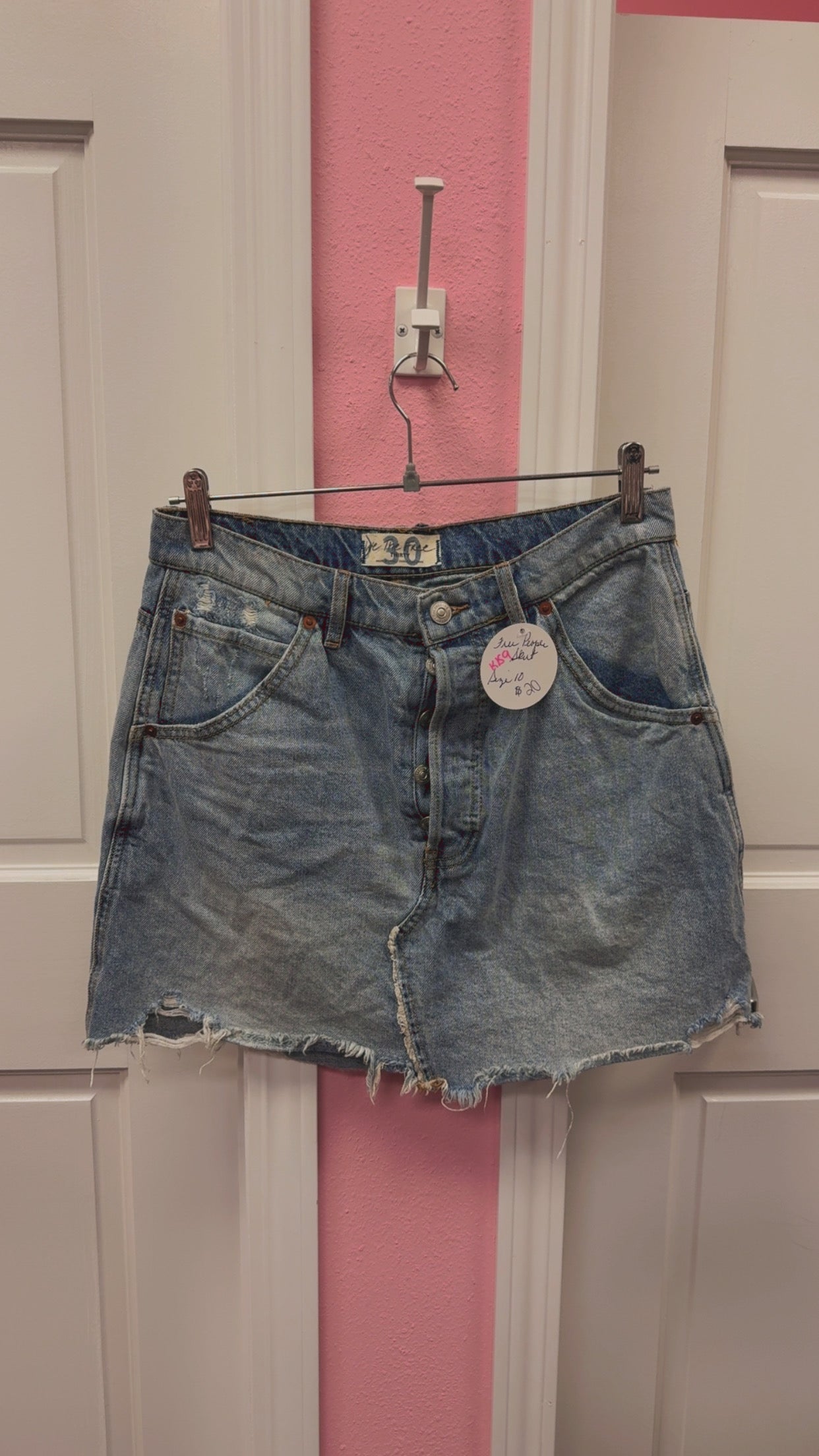 Free People ‘We The Free’ Denim Skirt Size 30