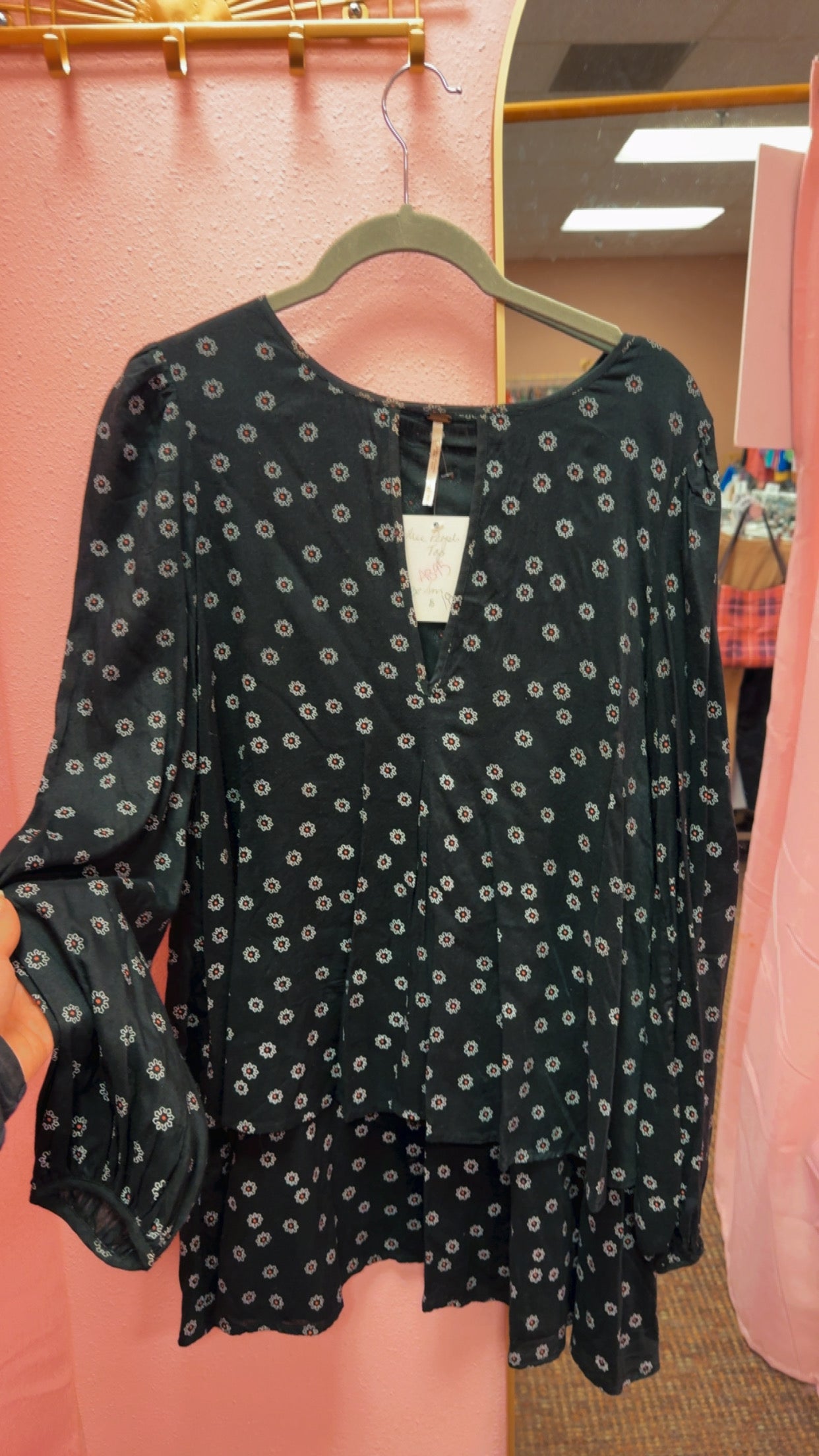 Free People Floral Long Sleeve Size Small
