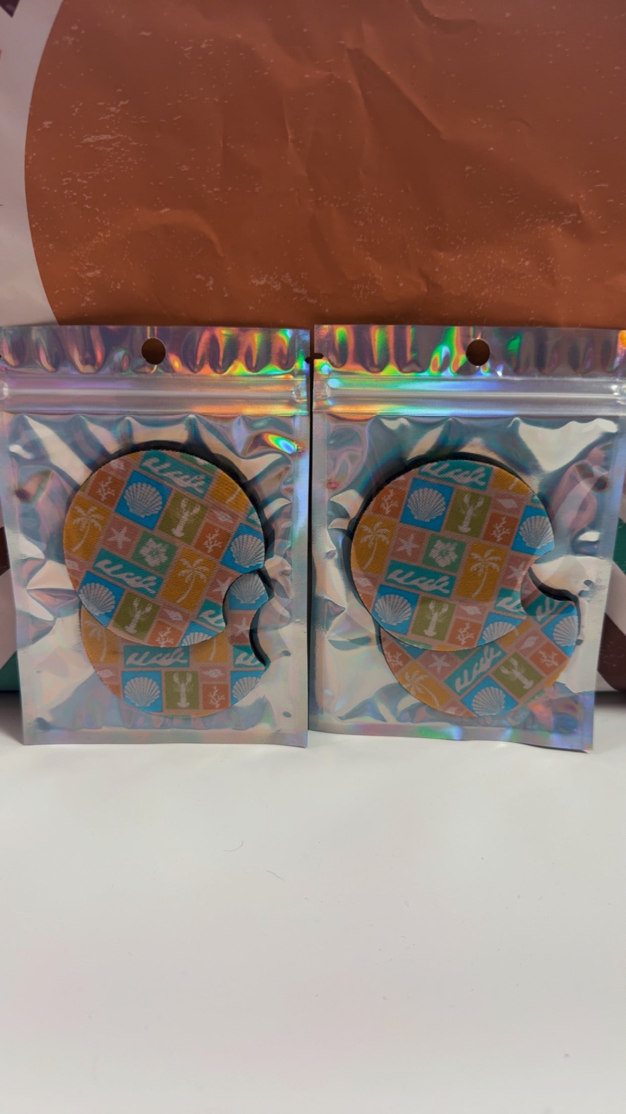 Car Coasters- Beach Mash-Up Design