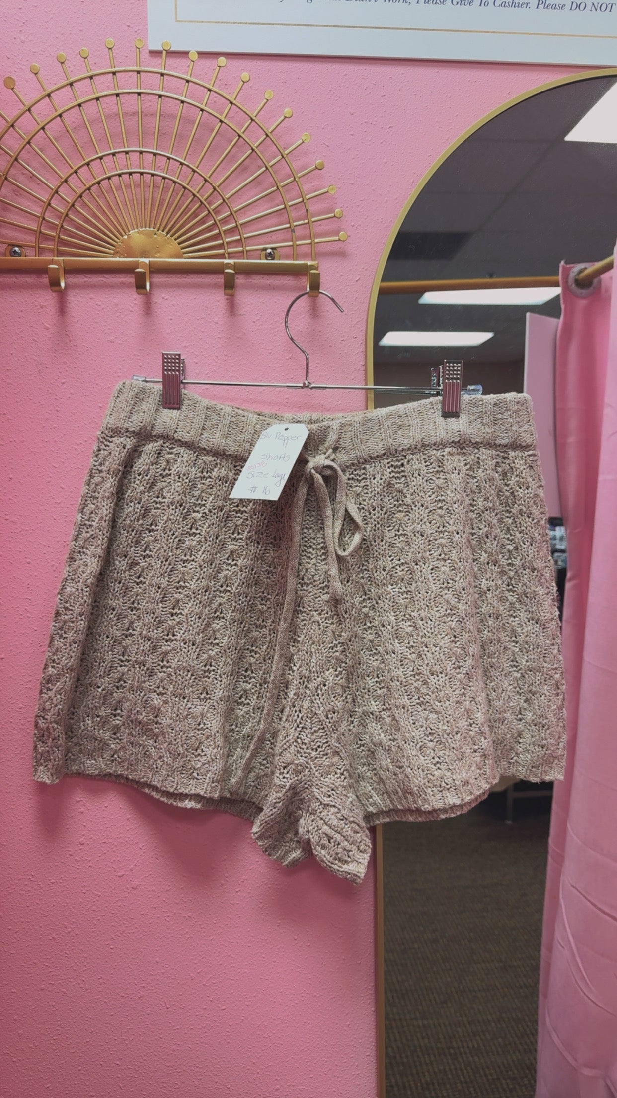 Blu Pepper Knit Shorts Size Large