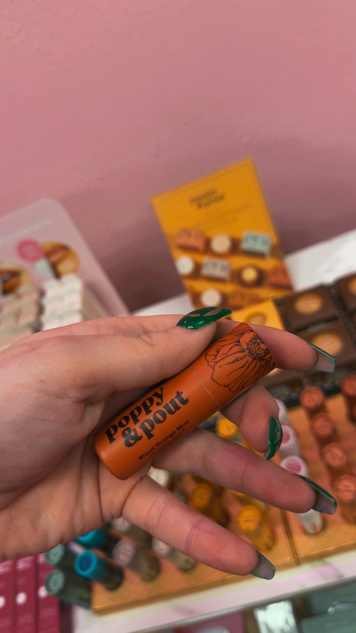 Poppy+ Pout 100% Natural Lip Balm- Blood Orange Mint