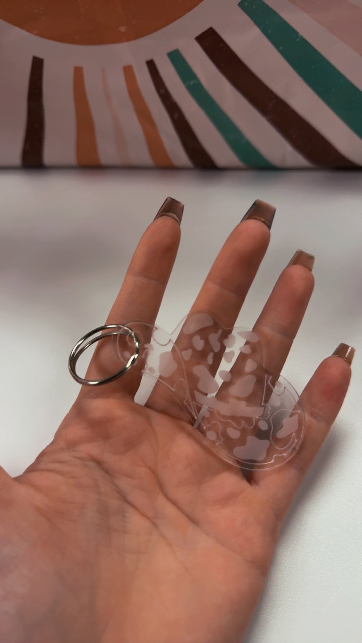 Gone West Clear Cowboy Hat Acrylic Keychain