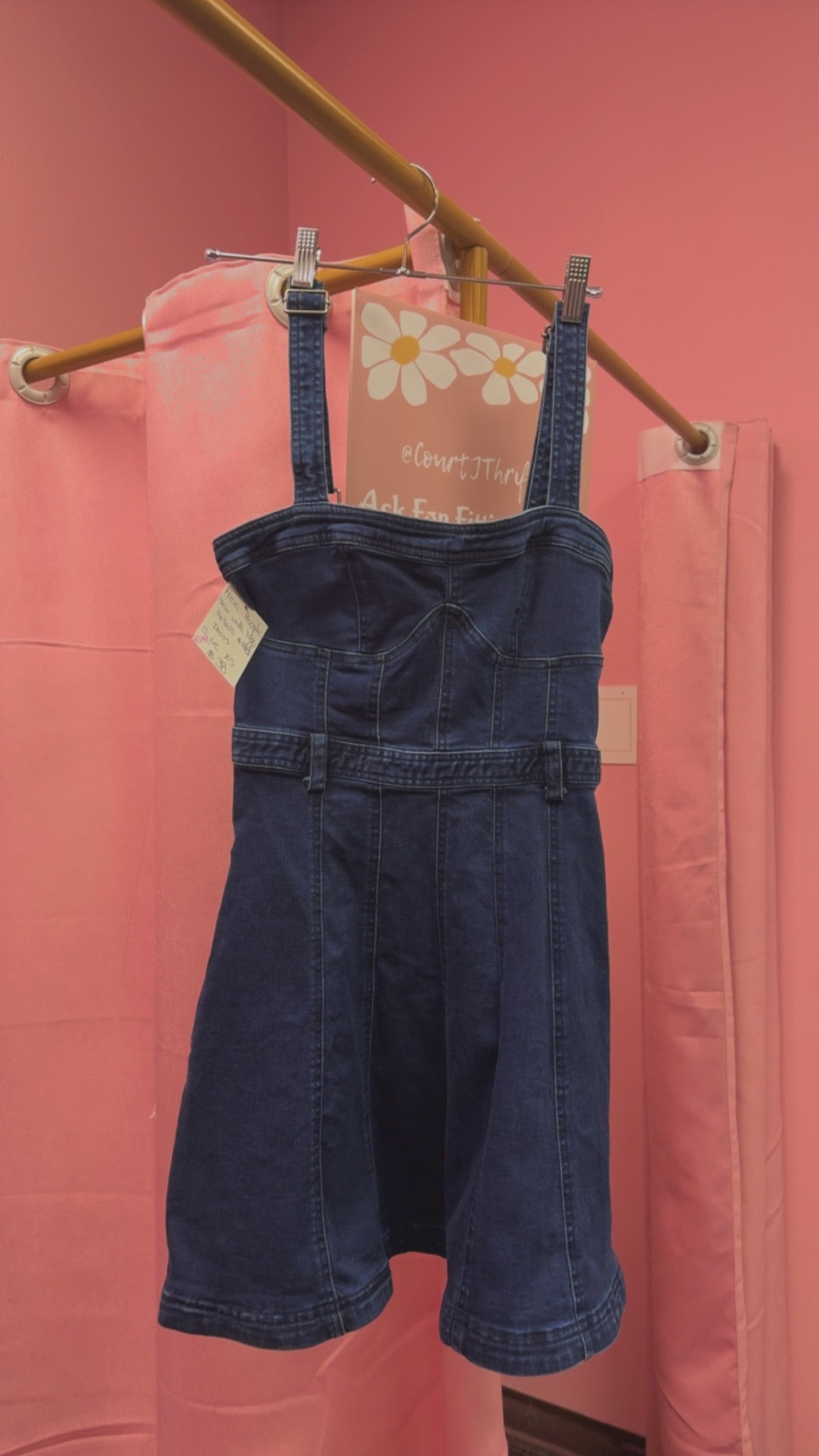 Free People NWT Denim Dress Size XS RETAILS $128