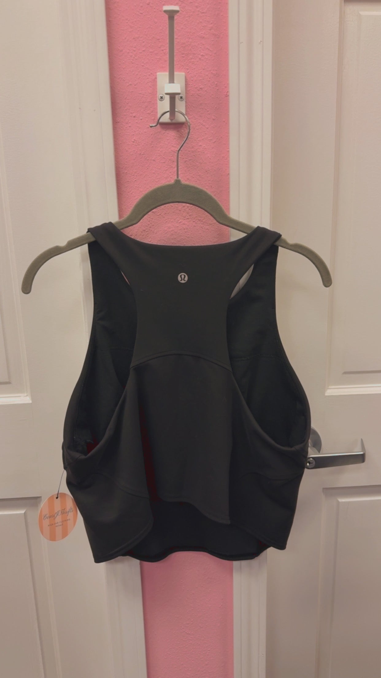Lulu🍋 Invigorate Black Tank Size 16