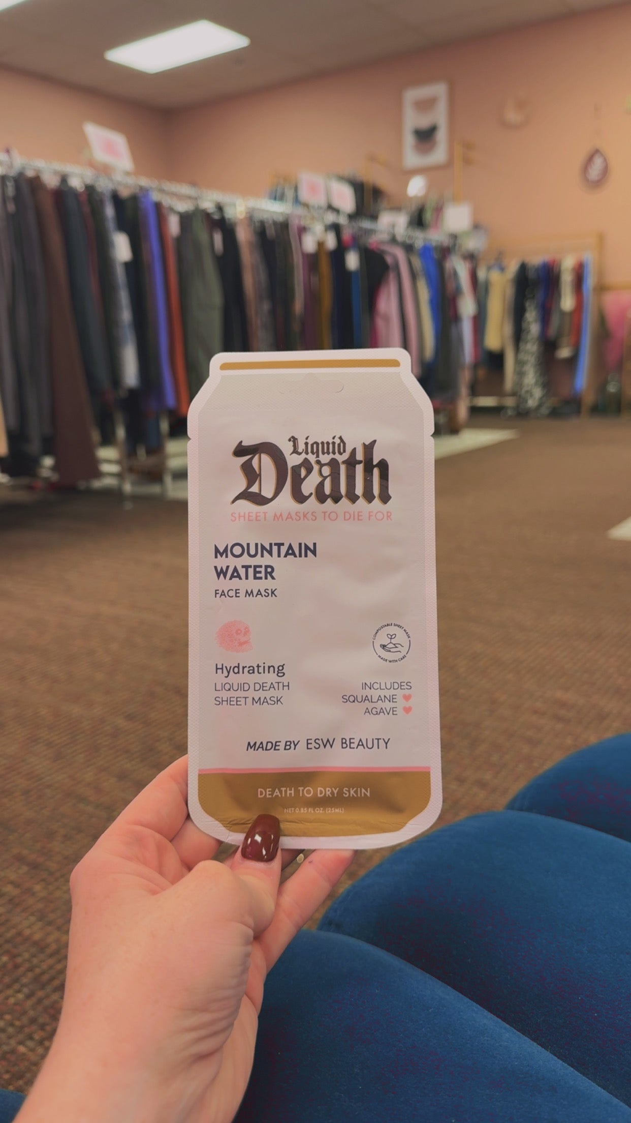 ESW Beauty x Liquid Death Face Mask- Mountain Water- Hydrating