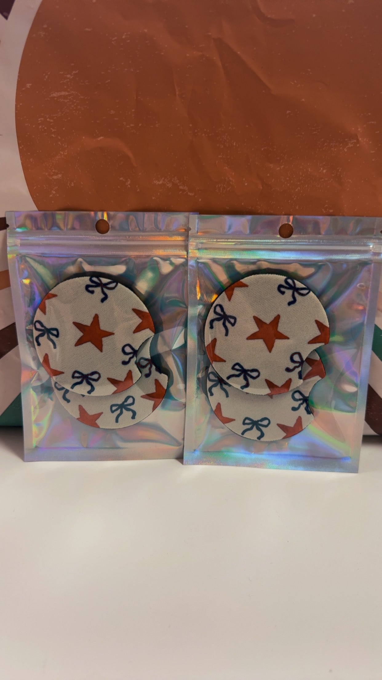 Car Coasters- Red, White, & Blue