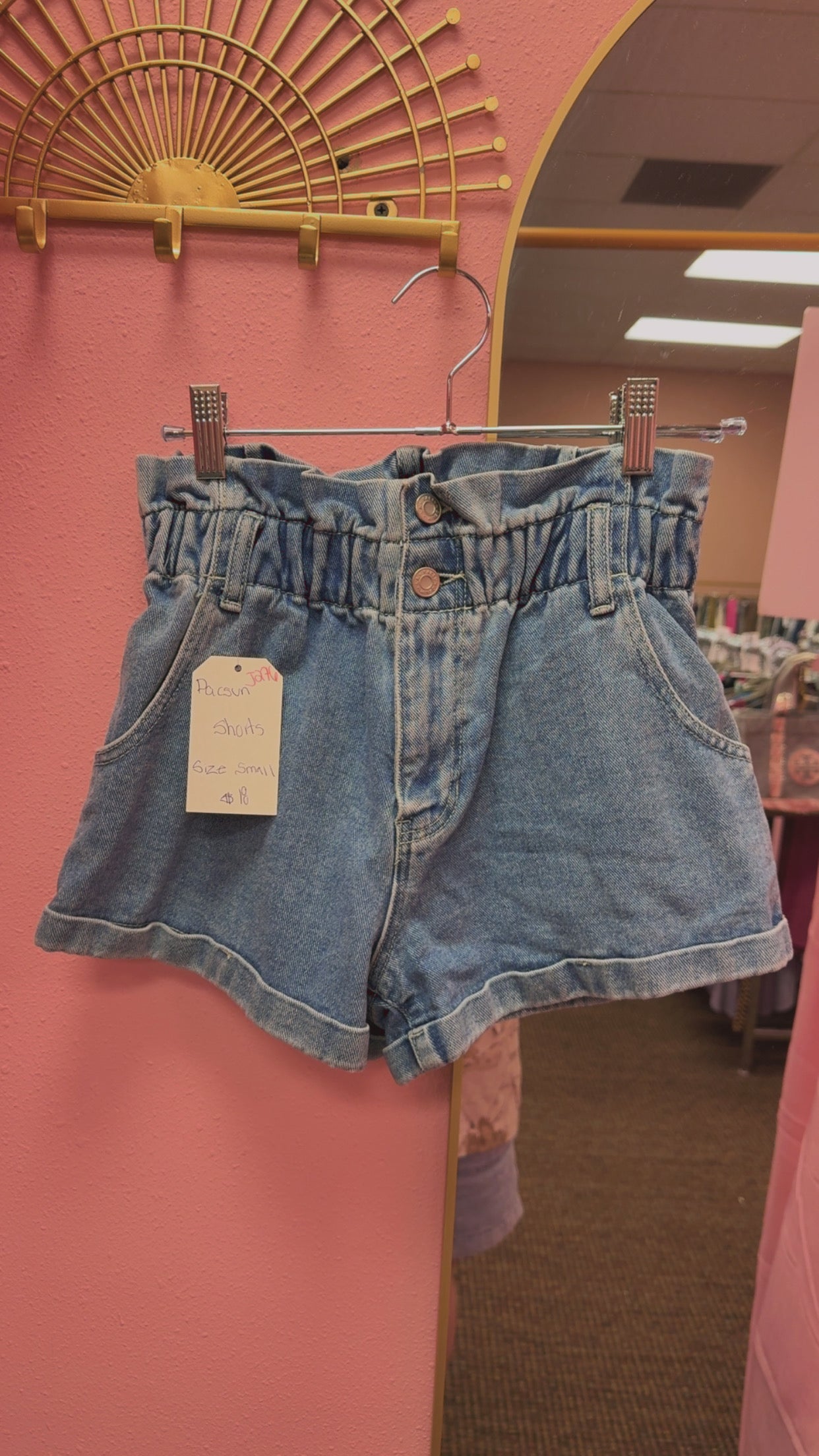 PacSun Paper Bag Waist Shorts Size Small