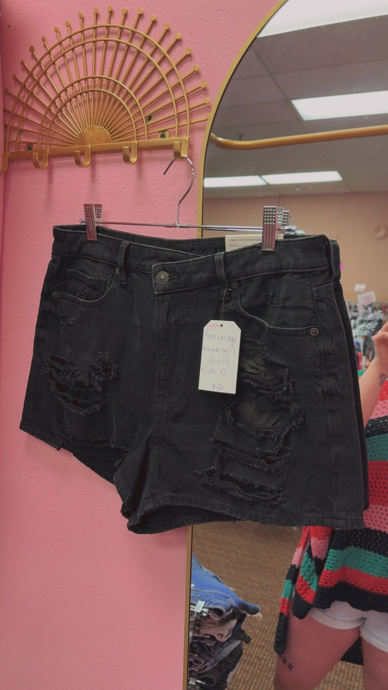 American Eagle NEW WITH TAGS Crossover Waist Shorts Size 10