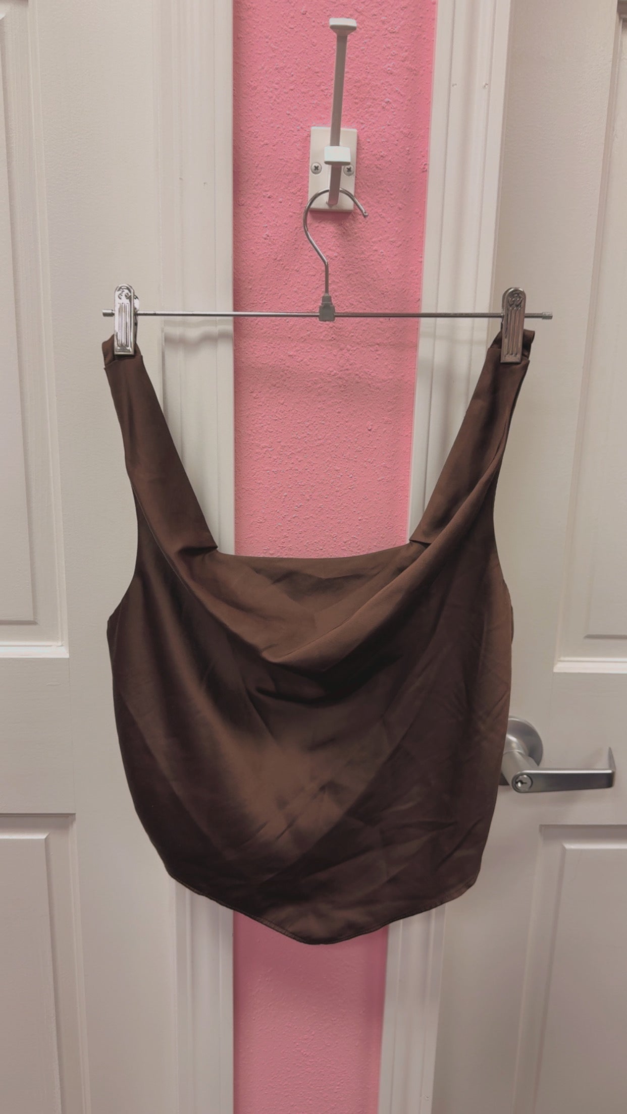 Abercrombie & Fitch Satin Brown Tank Size Small