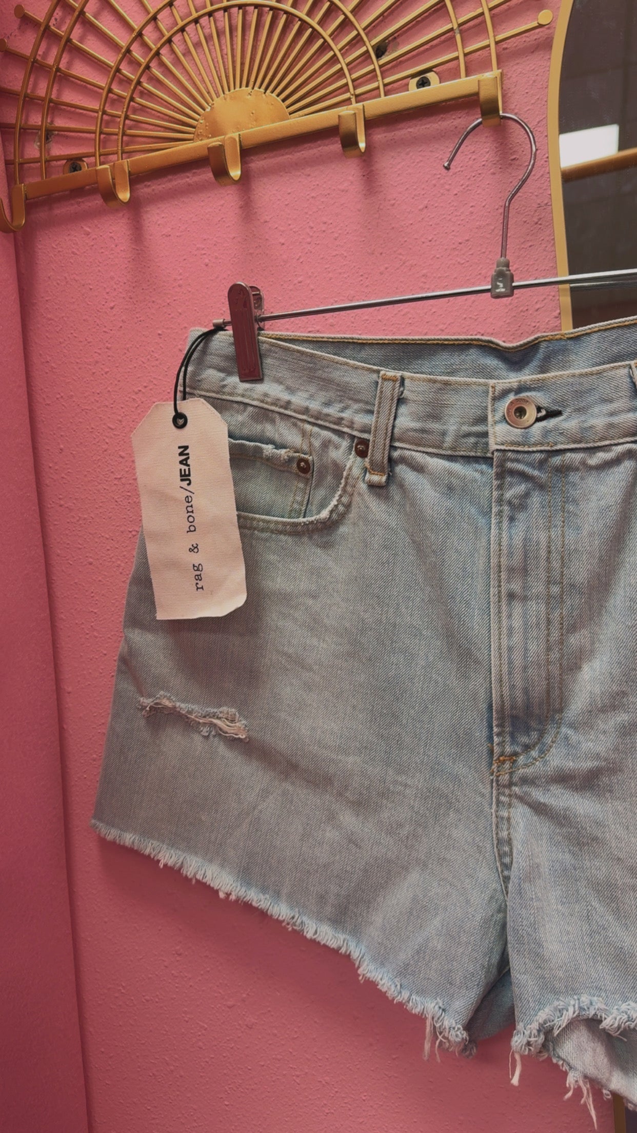 Rag & Bone NWT “Glena W/ Holes Justine Short” Retails $185