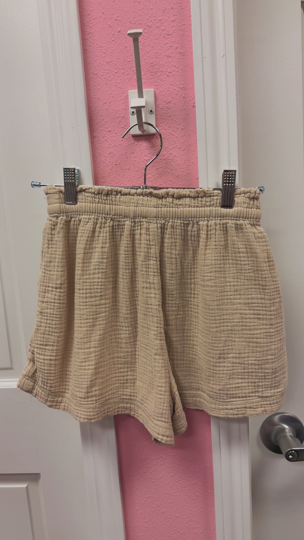 Aerie Tan Linen Style Flowy Shorts Size XS