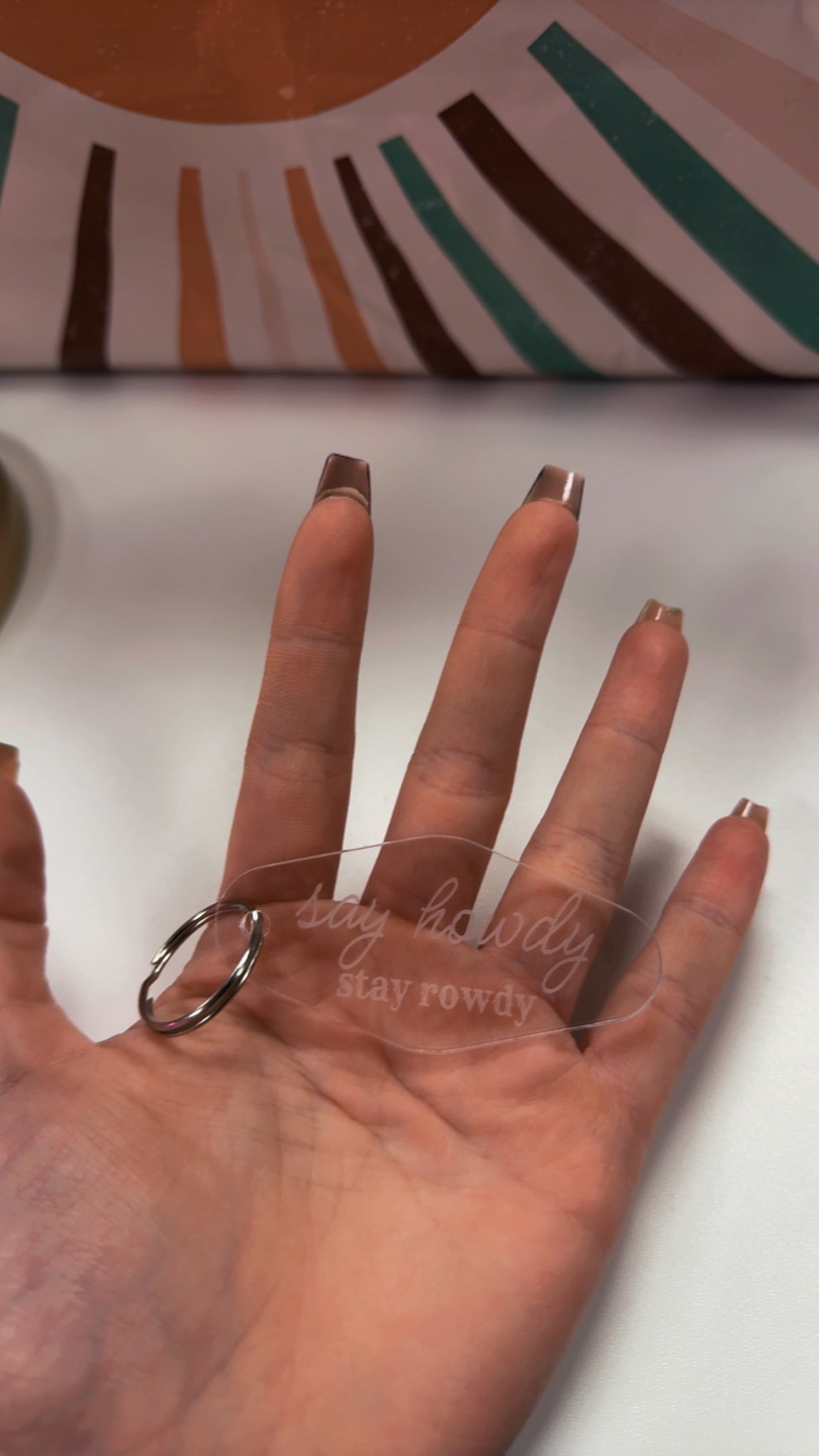 Gone West Stay Rowdy Stay Howdy Acrylic Keychain