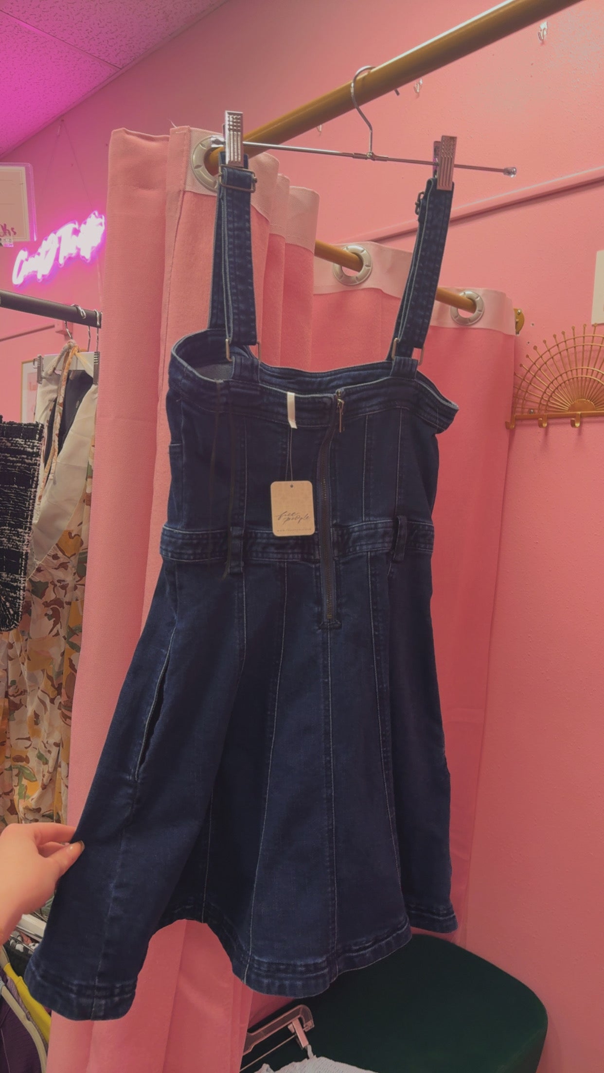 Free People NWT Denim Dress Size XS RETAILS $128