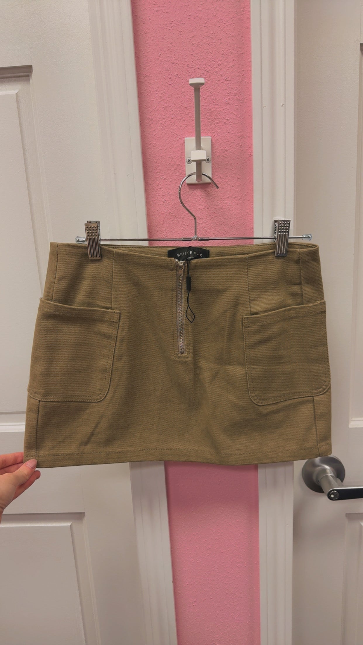 White Fox Mini Skirt Size XS