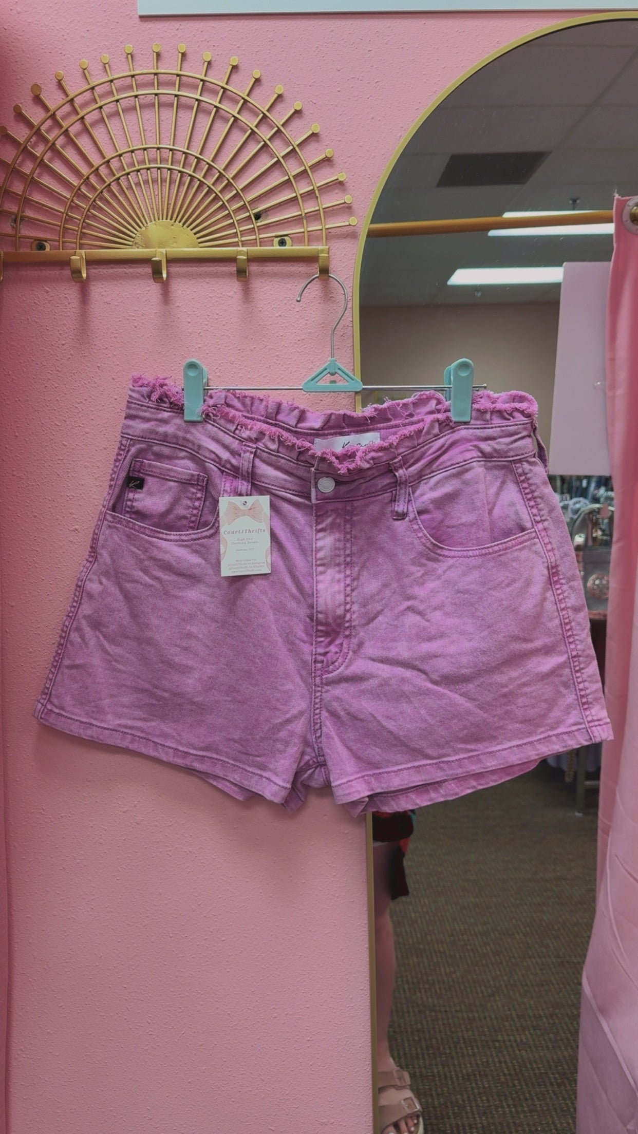 Kancan High Rise Purple Shorts Size 30