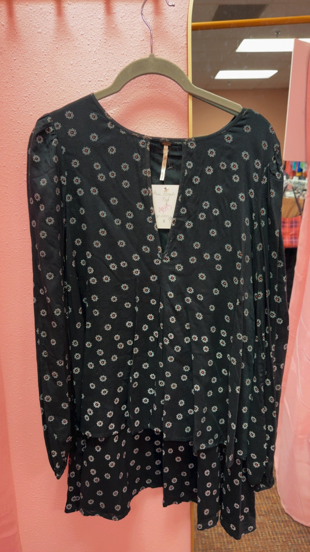 Free People Floral Long Sleeve Size Small