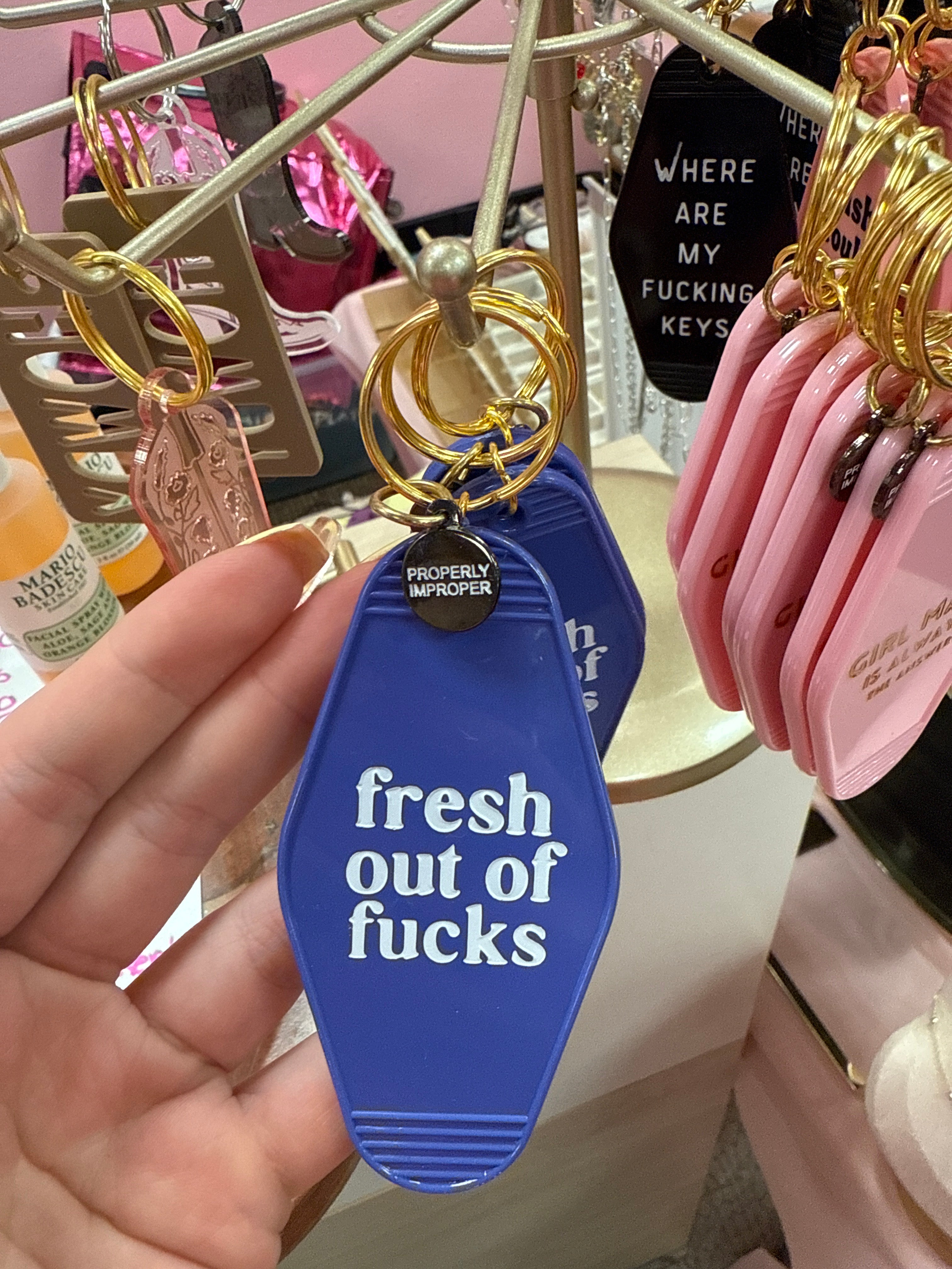 Properly Improper Motel Keychain