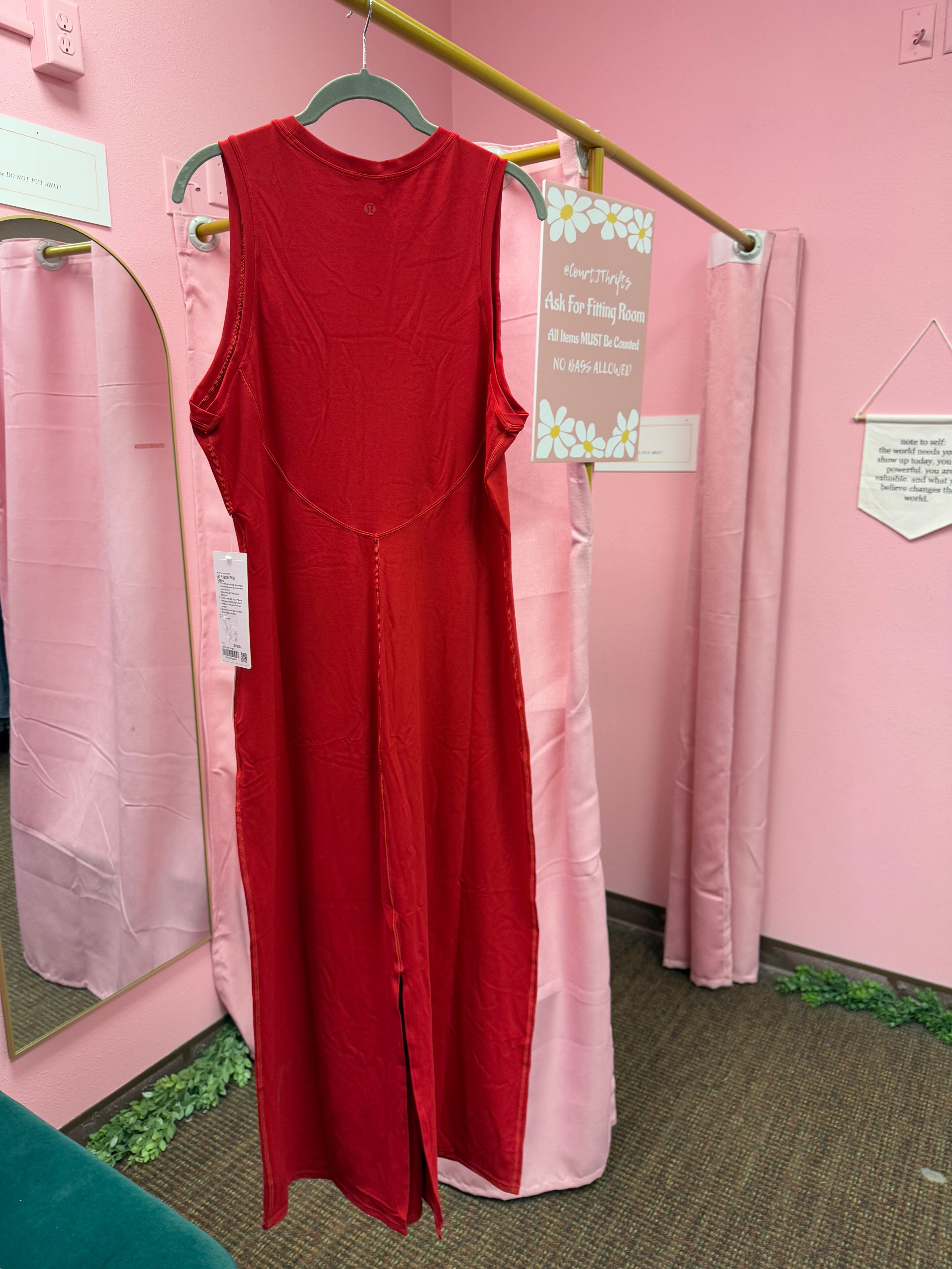 Lululemon NWT “All Aligned MIDI Dress” Size 14