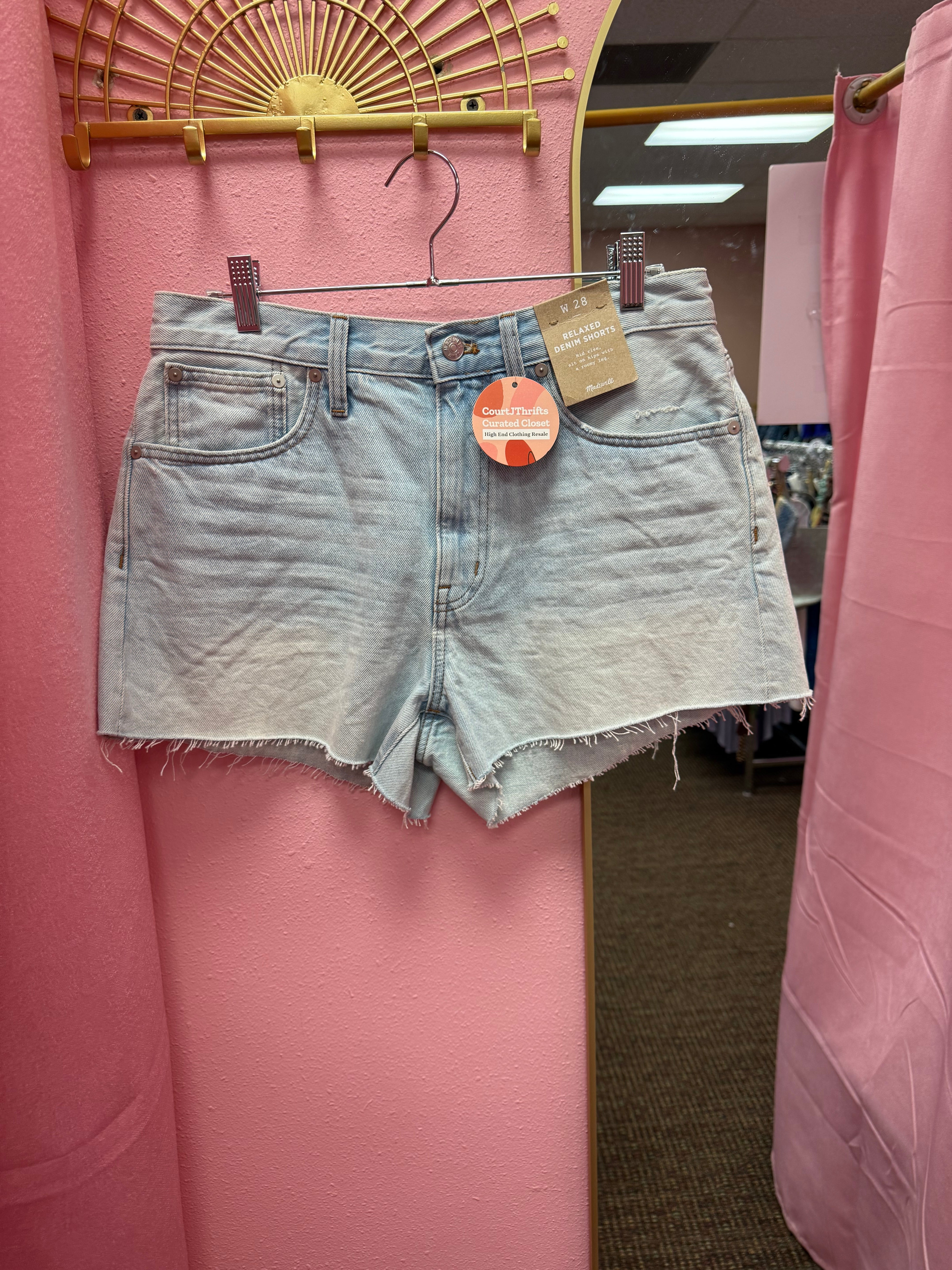 Madewell Relaxed Denim Shorts Size 28 NWT