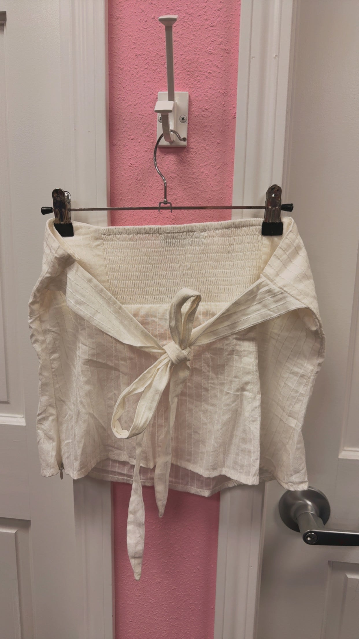 Princess Polly Tube Top Tie Back White Back Top Size US 8