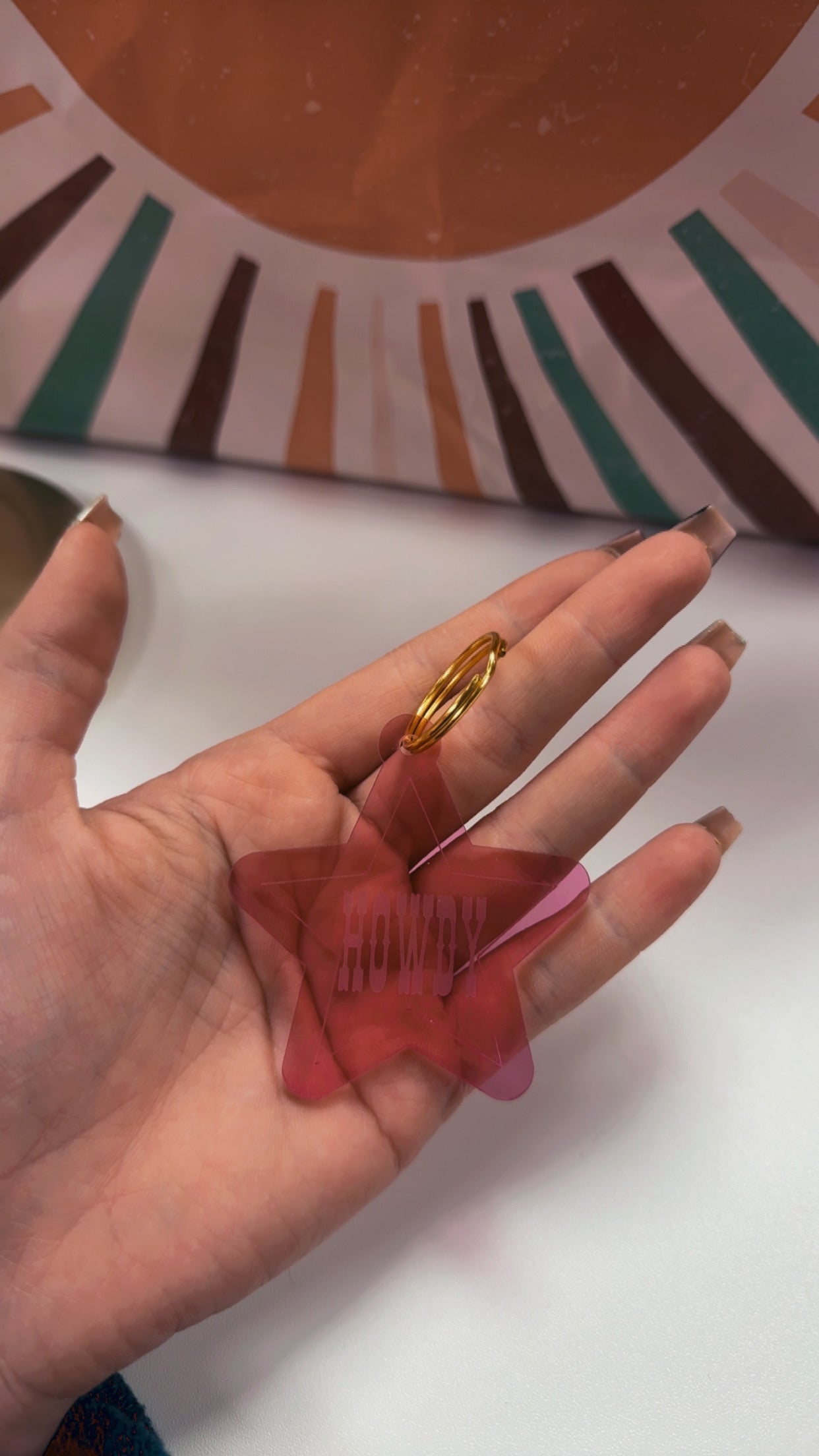 Gone West Howdy Star Acrylic Keychain