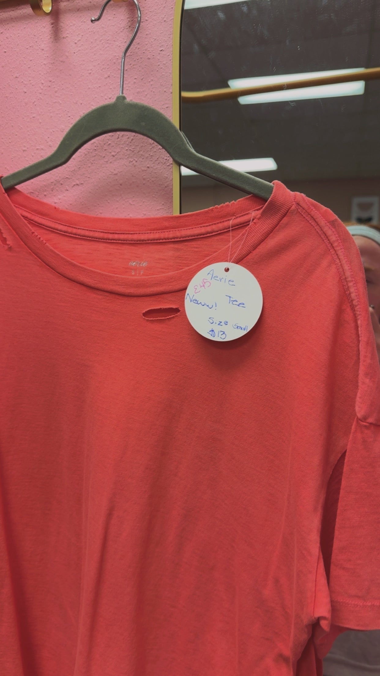 Aerie Distressed Oversized Tee Size Small