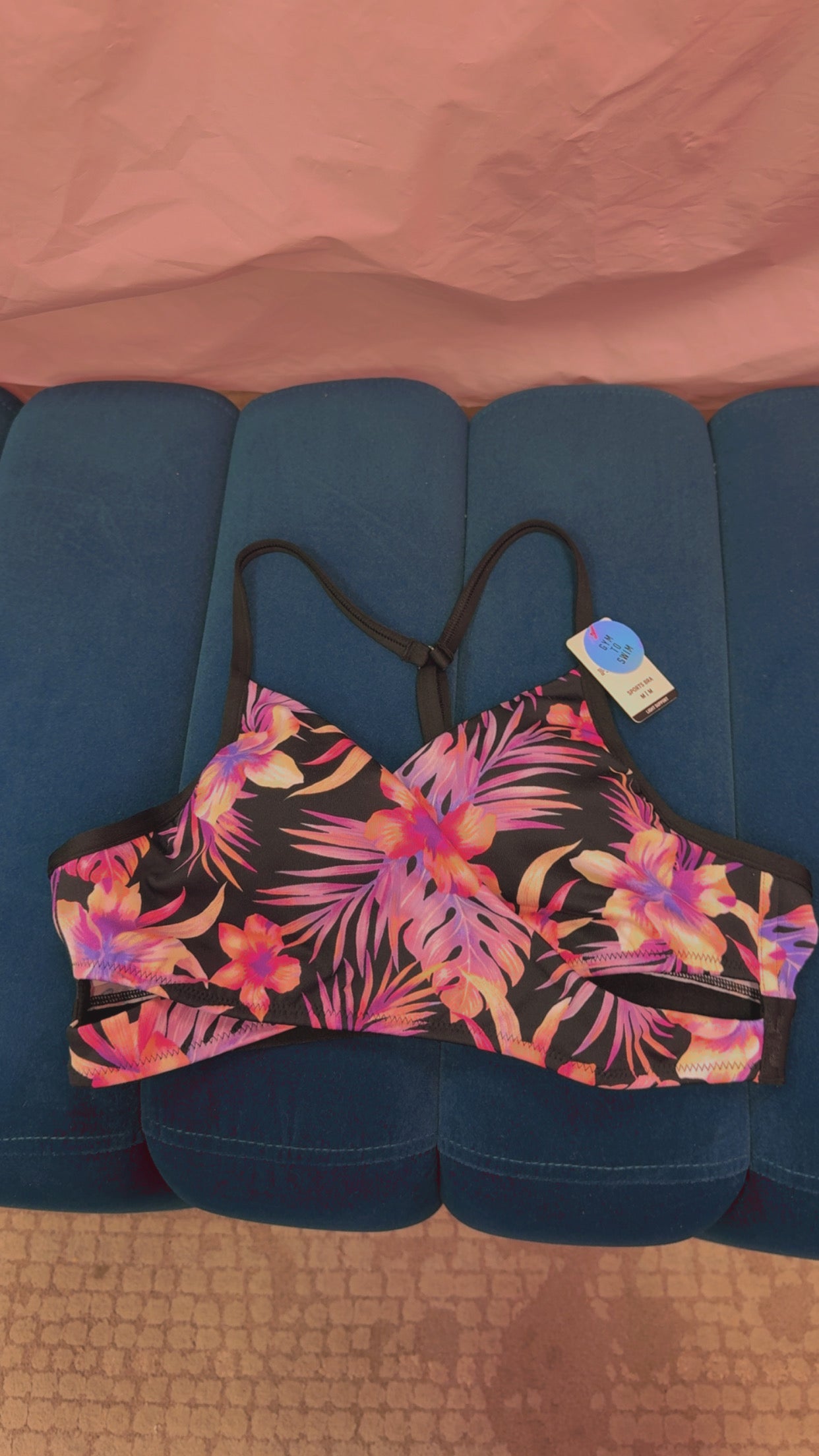 VS PINK Gym To Swim NEW WITH TAGS Swim Top Size Medium