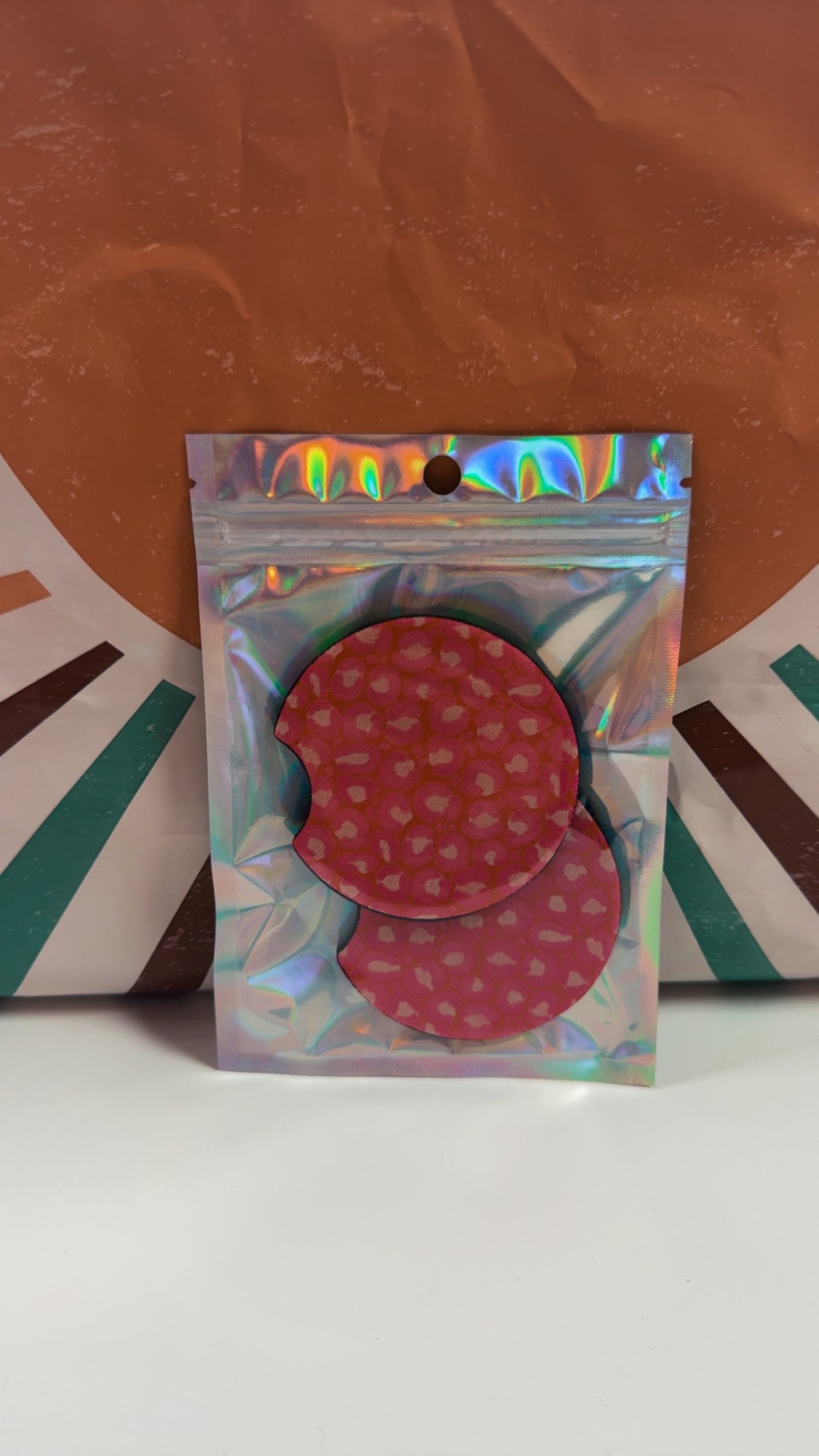 Car Coasters- Pink Cheetah