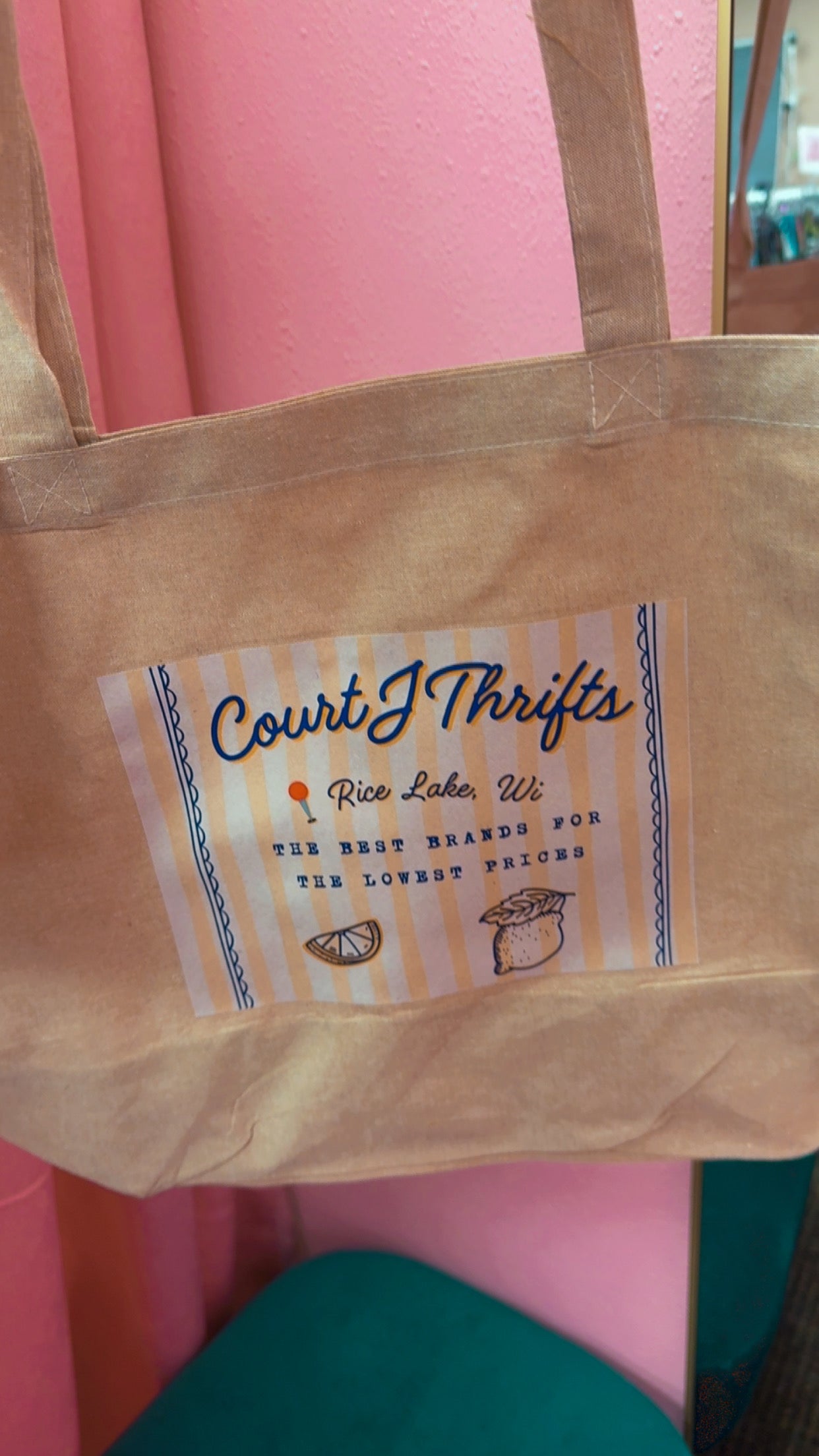 CourtJThrifts Reusable Tote Bag