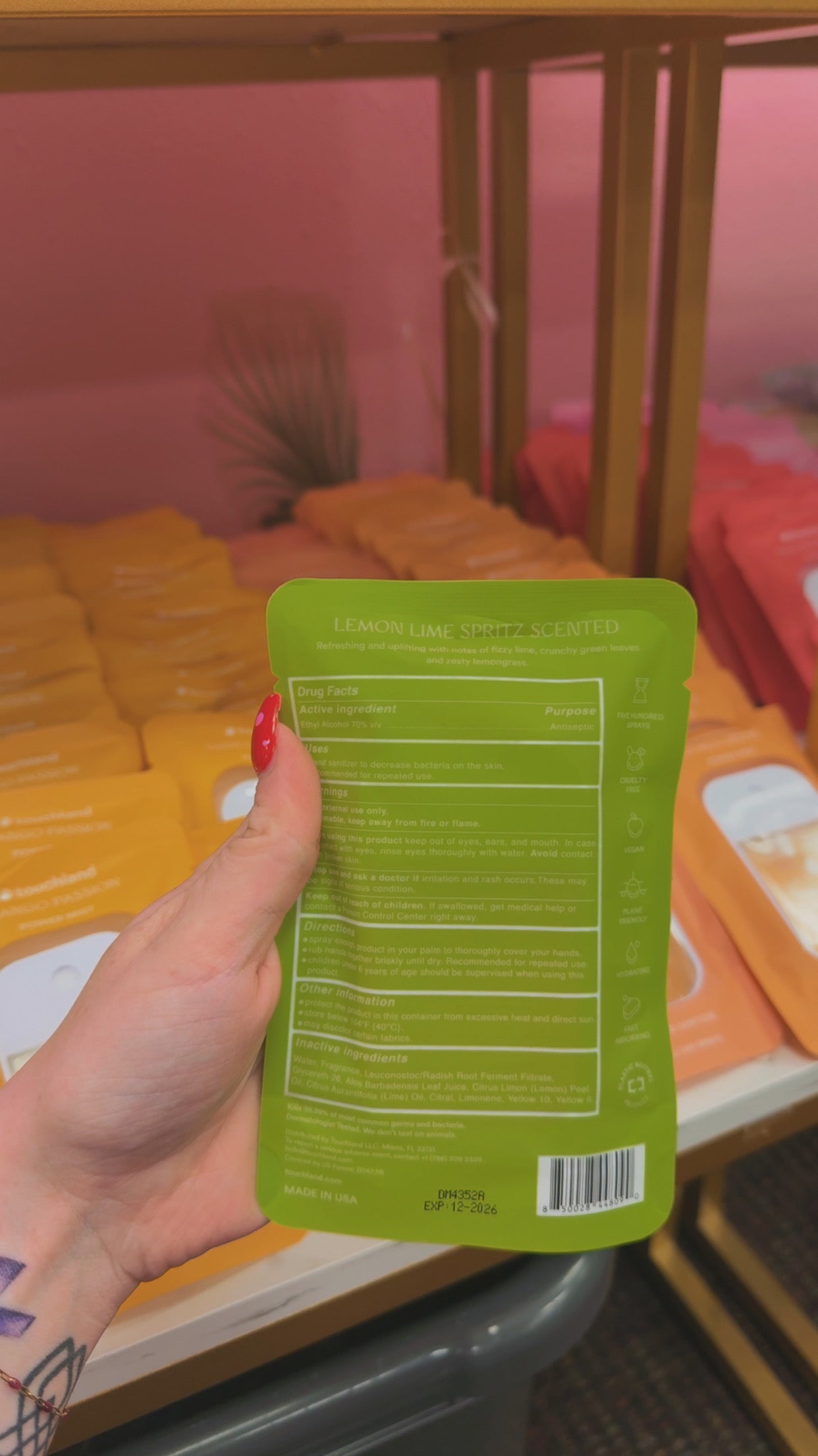 Touchland Hydrating Hand Sanitizer- Lemon Lime Spritz