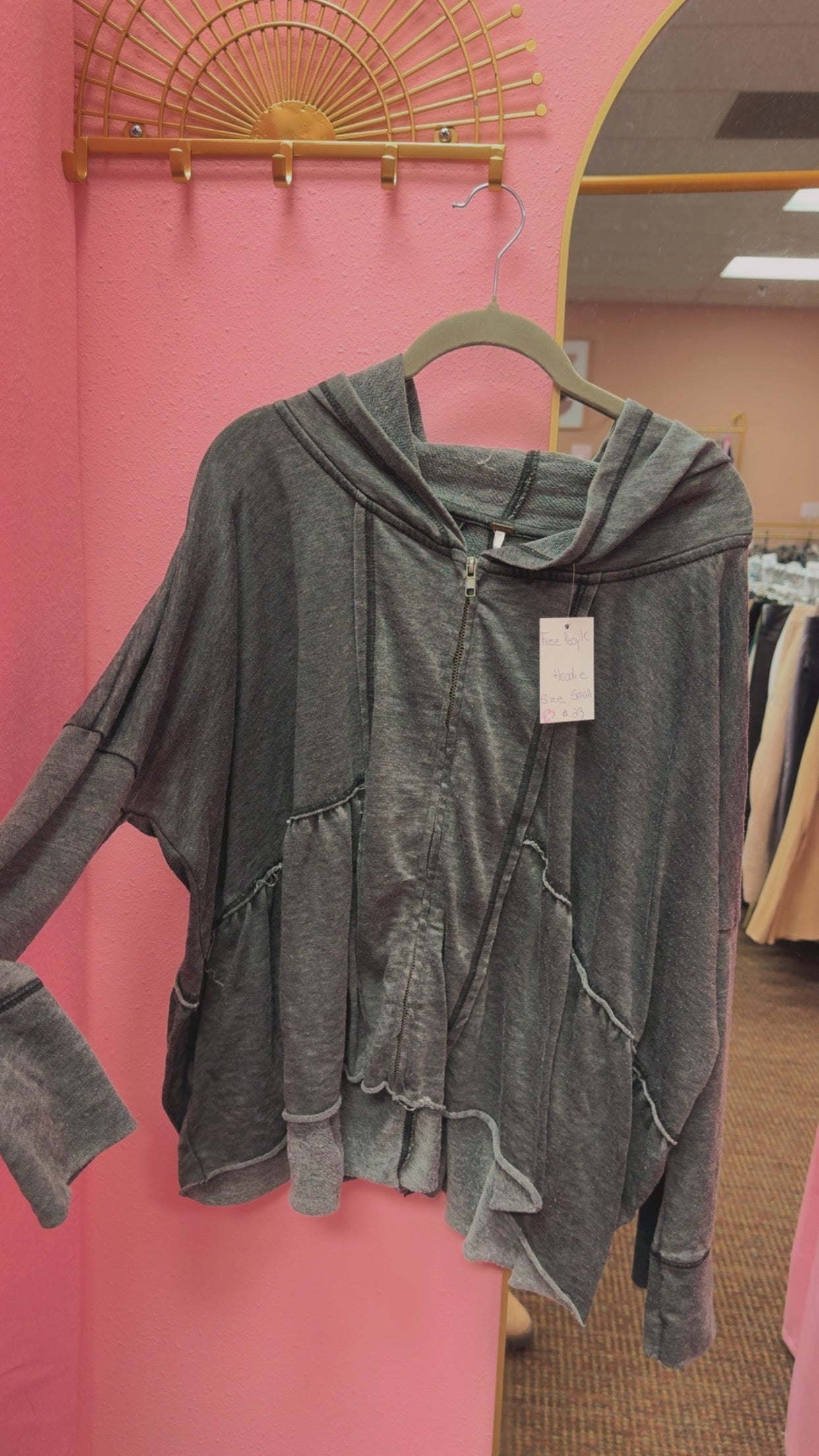 Free People Oversized Boho Hoodie Size Small