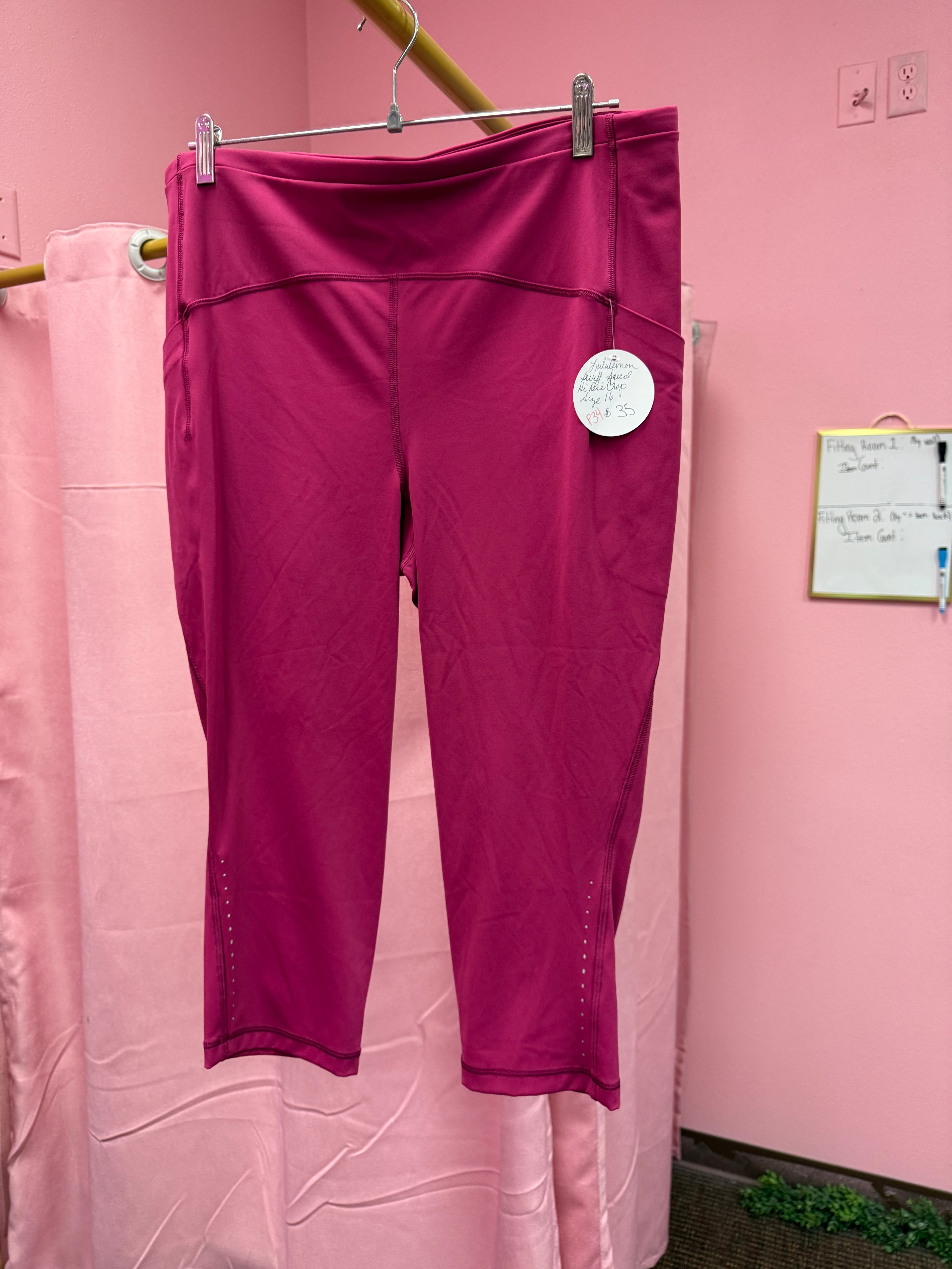 Lululemon Swift Speed High Rise Crop Size 16