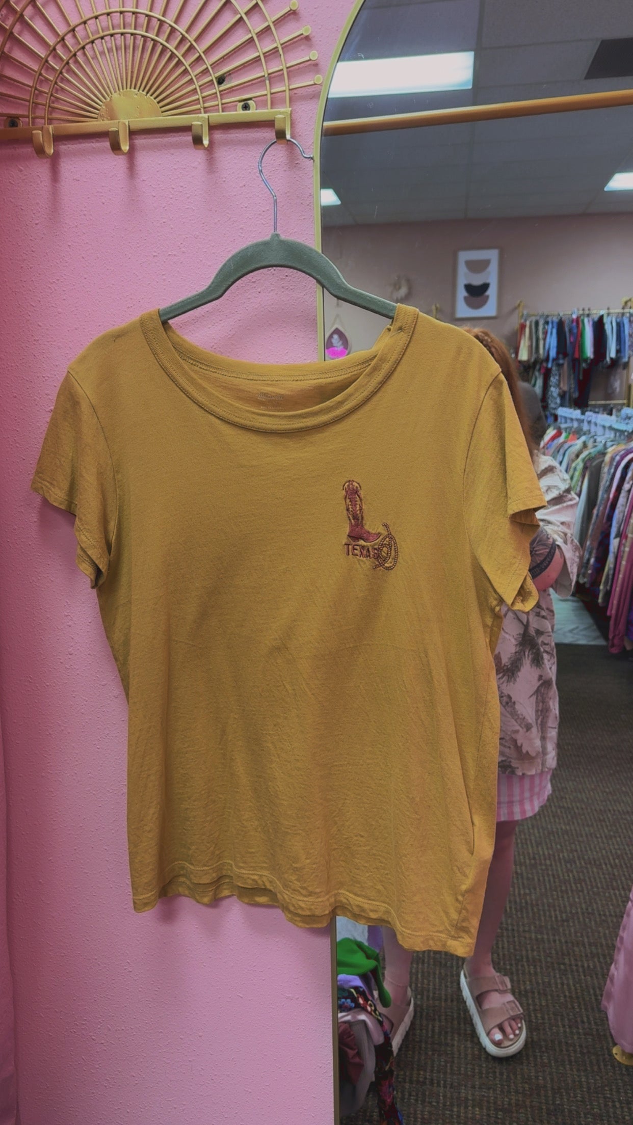 Madewell Cowboy Boot Texas Tee Size Medium