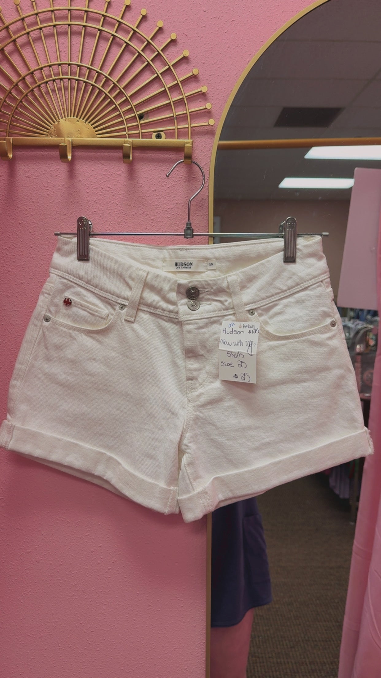 Hudson NEW WITH TAGS Croxley Shorts Size 25