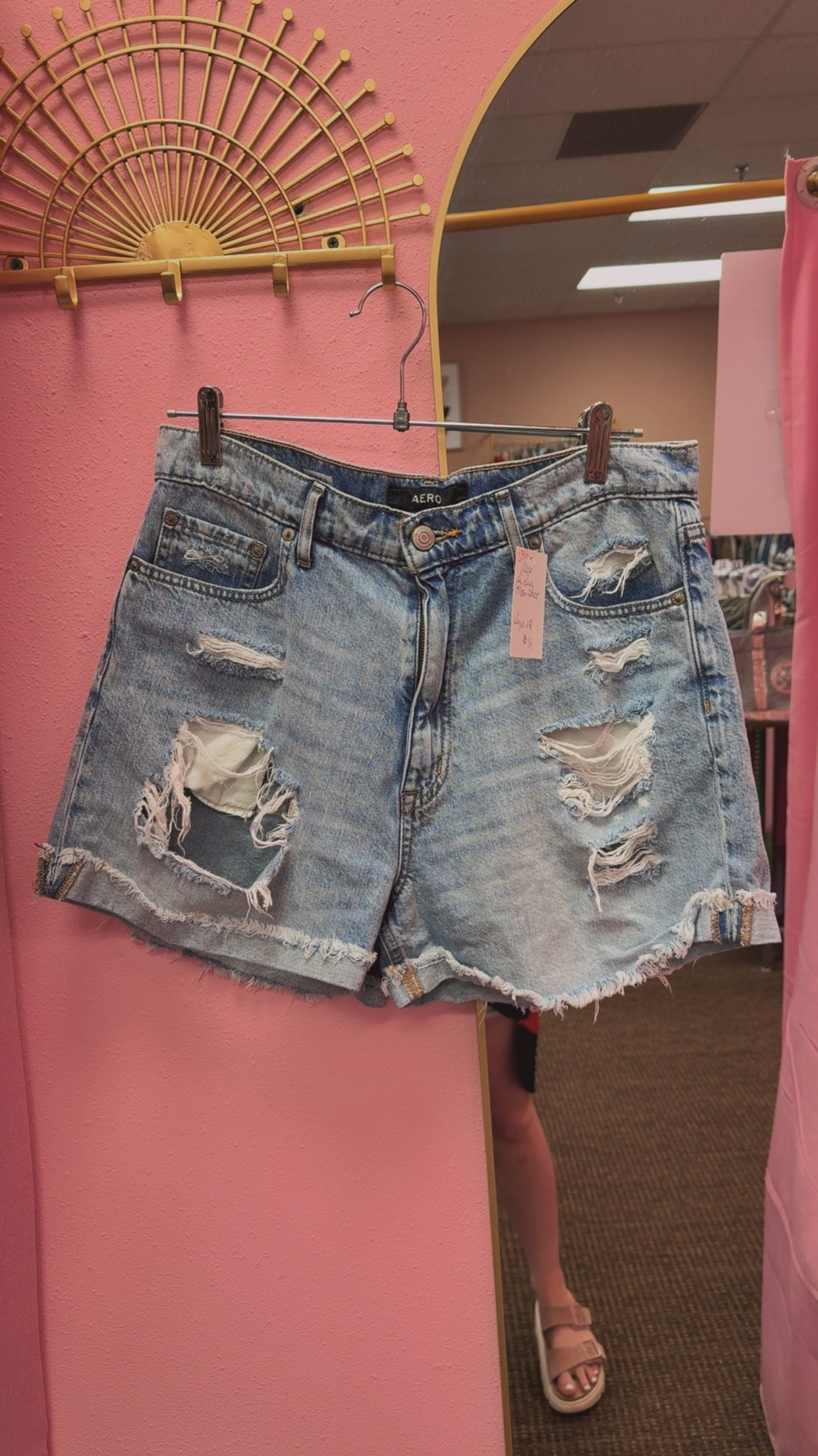 Aeropostale Distressed Mom Shorts Size 12