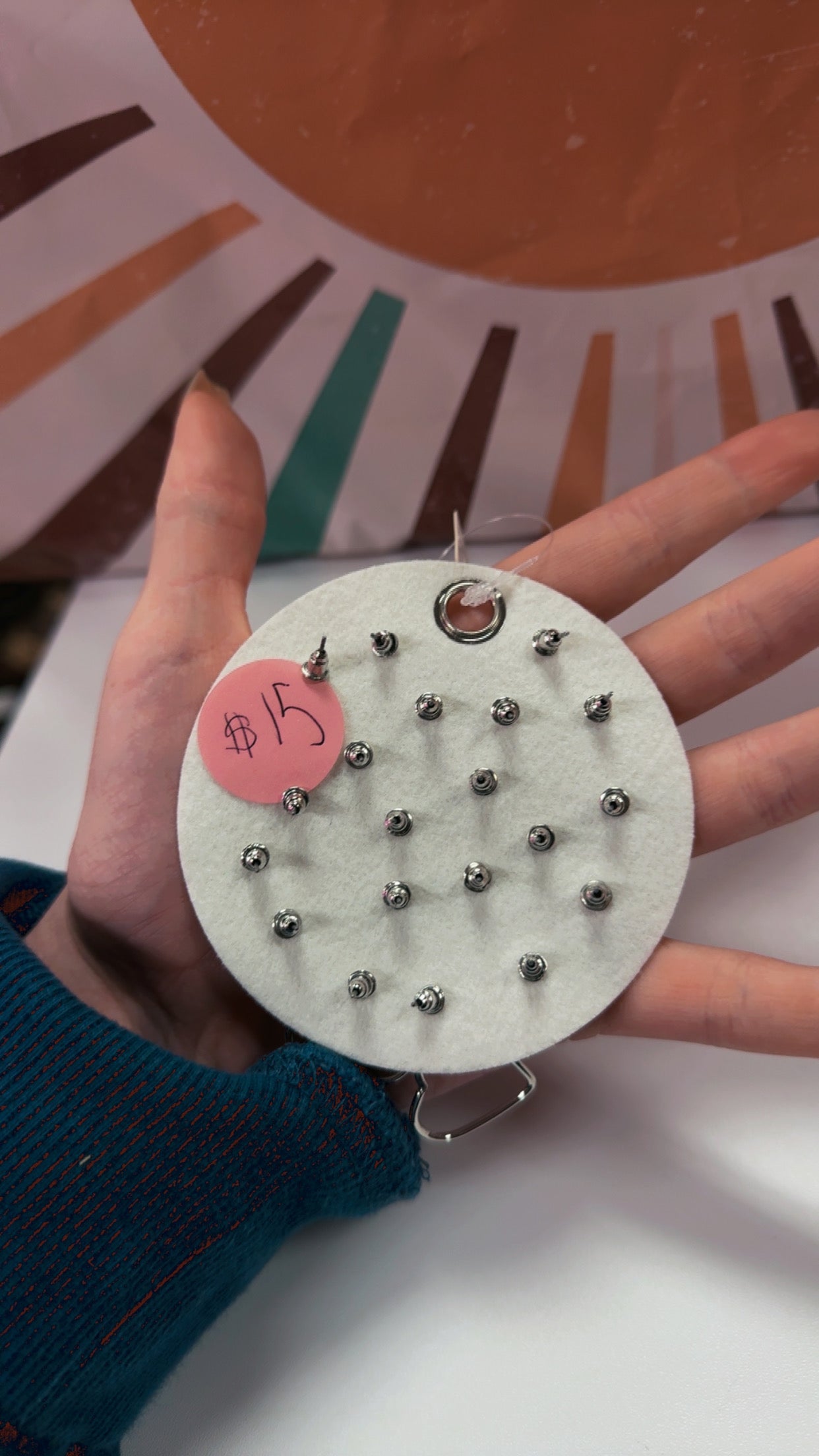 Silver 10pc Trefoil Earrings Set