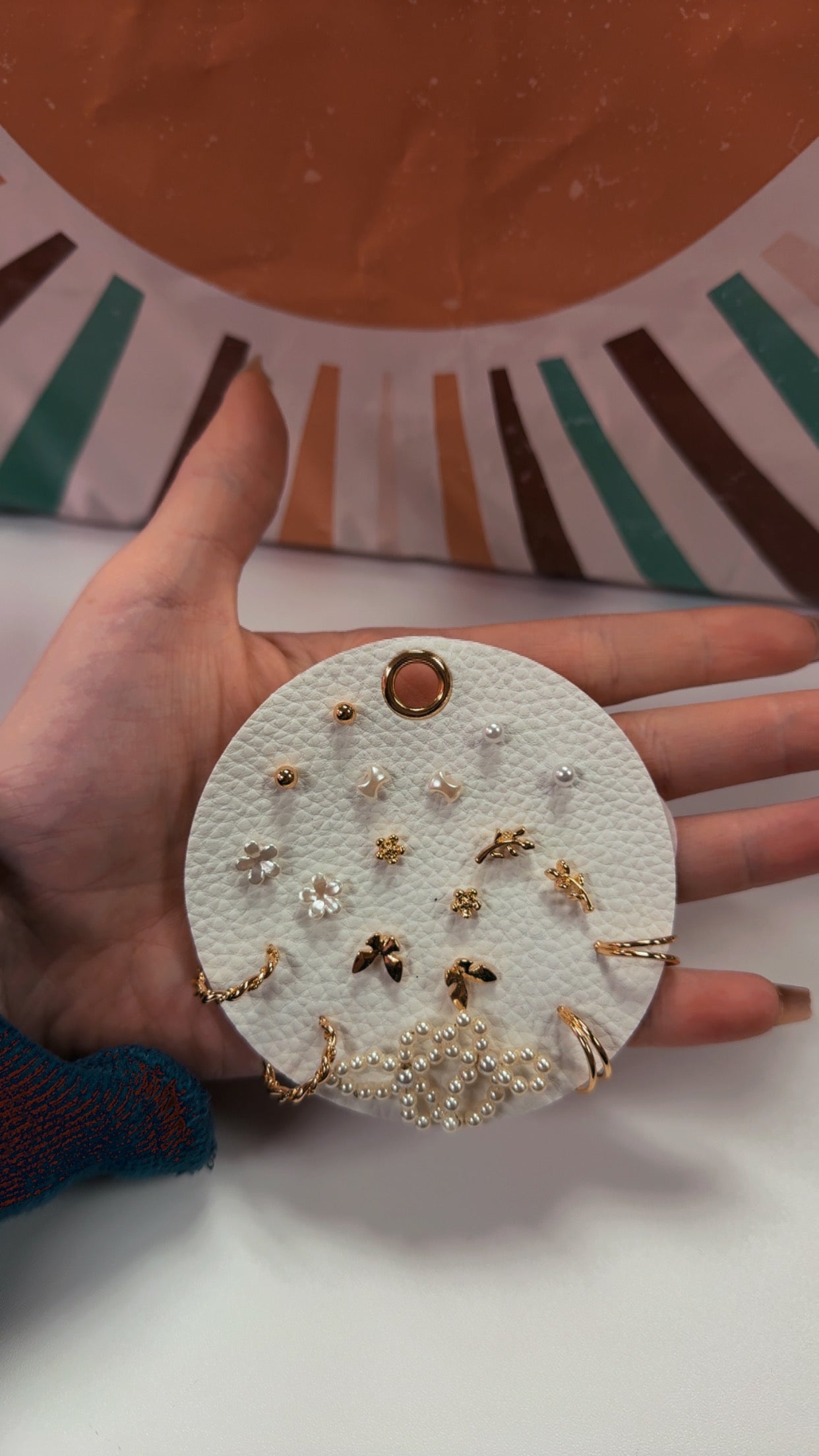 Gold Bow 10pc Earrings Set