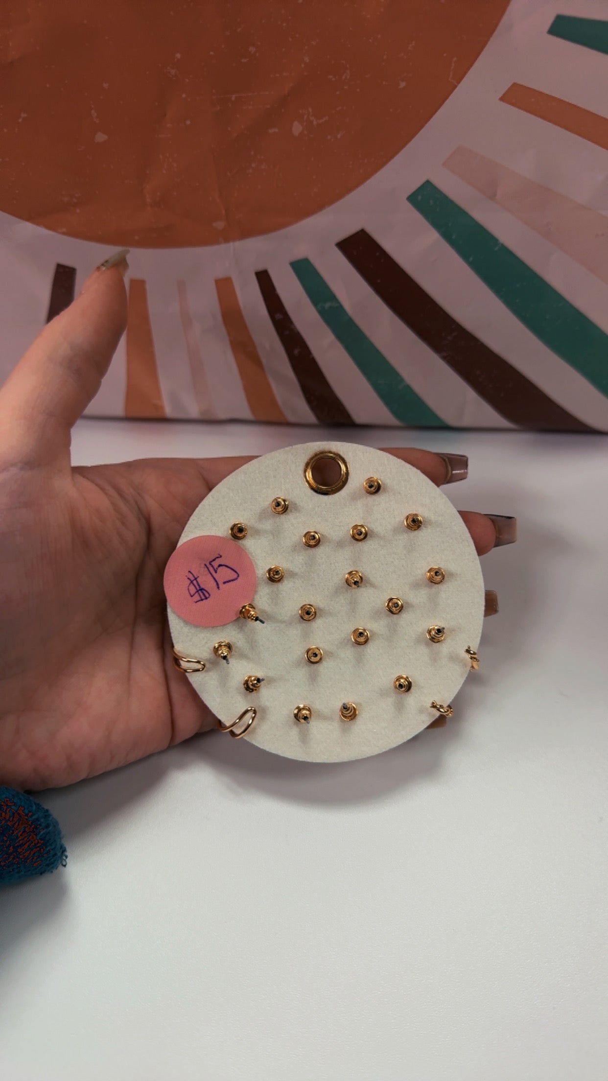 Gold Bow 10pc Earrings Set