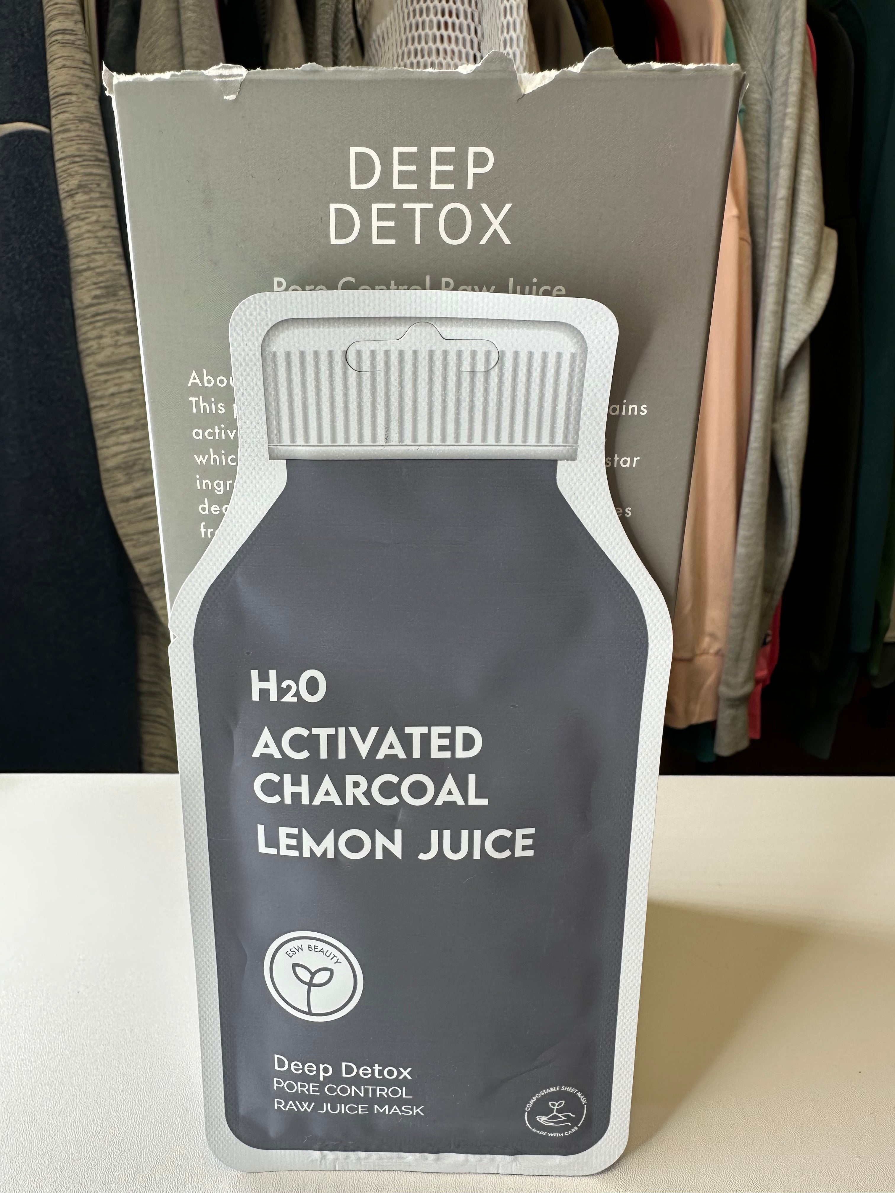 ESW Beauty Face Mask- H20 Activated Charcoal Lemon Juice