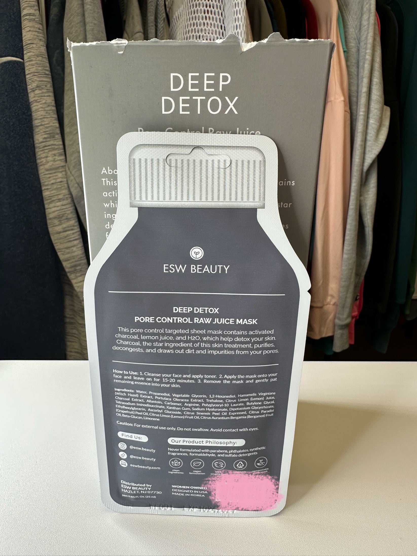 ESW Beauty Face Mask- H20 Activated Charcoal Lemon Juice