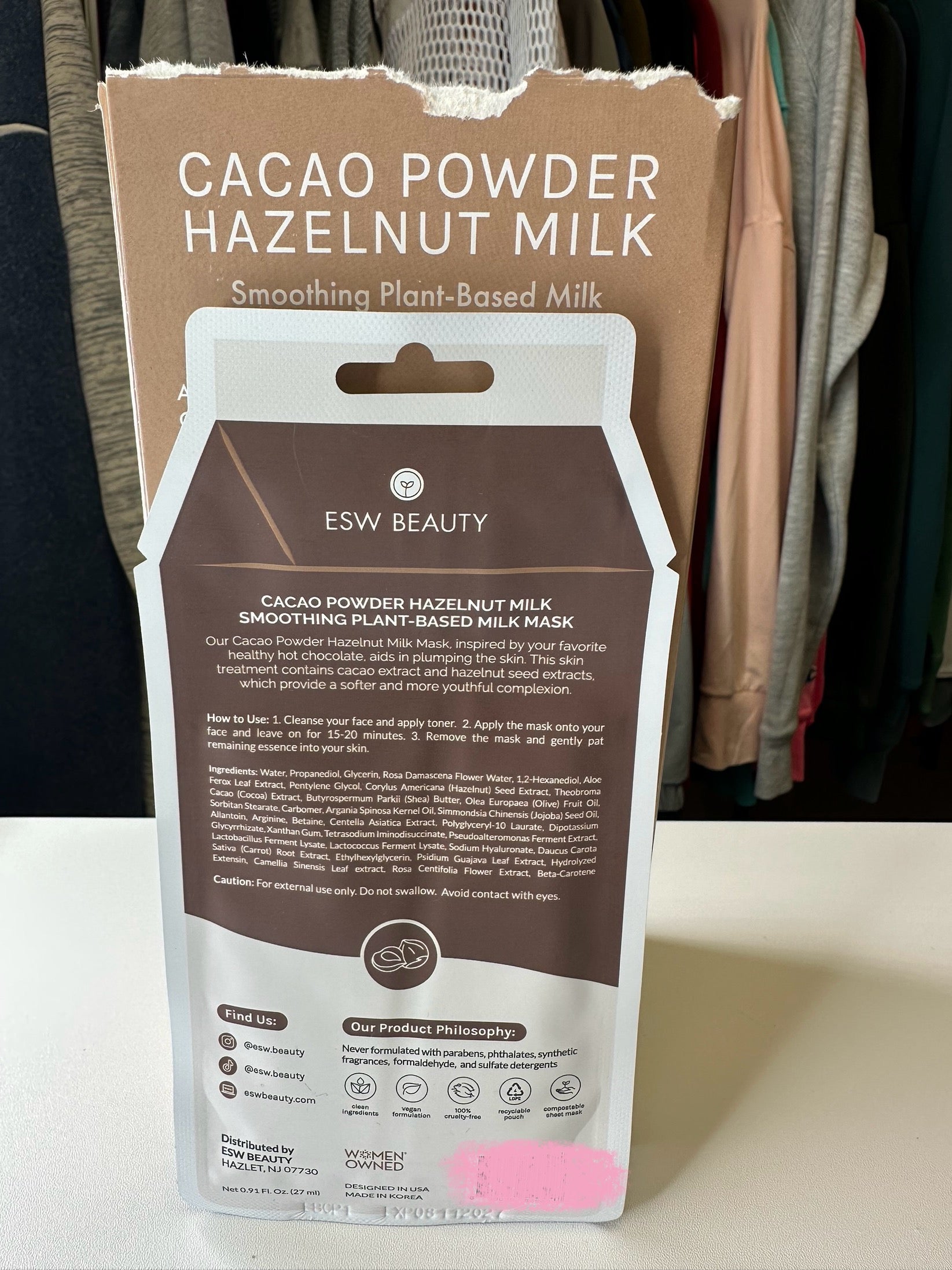 ESW Beauty Face Mask- Cacao Powder Hazelnut Milk