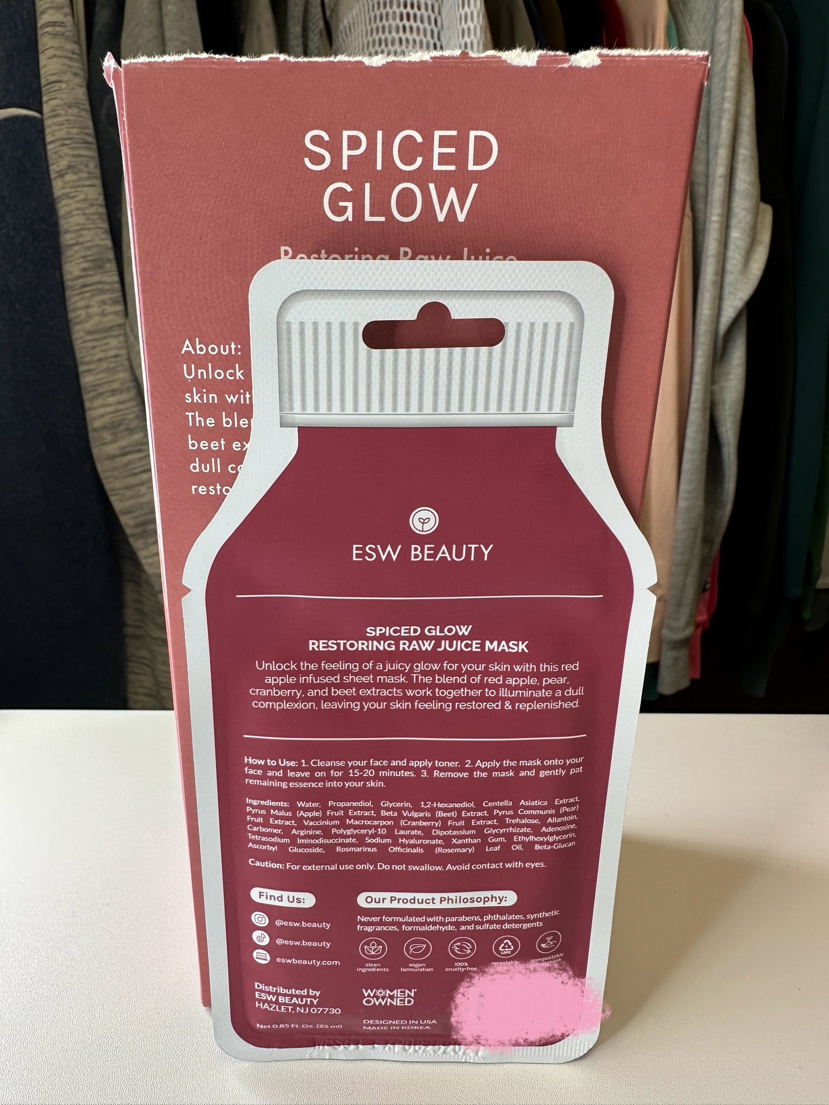 ESW Beauty Face Mask- Red Apple Pear Cranberry Beet