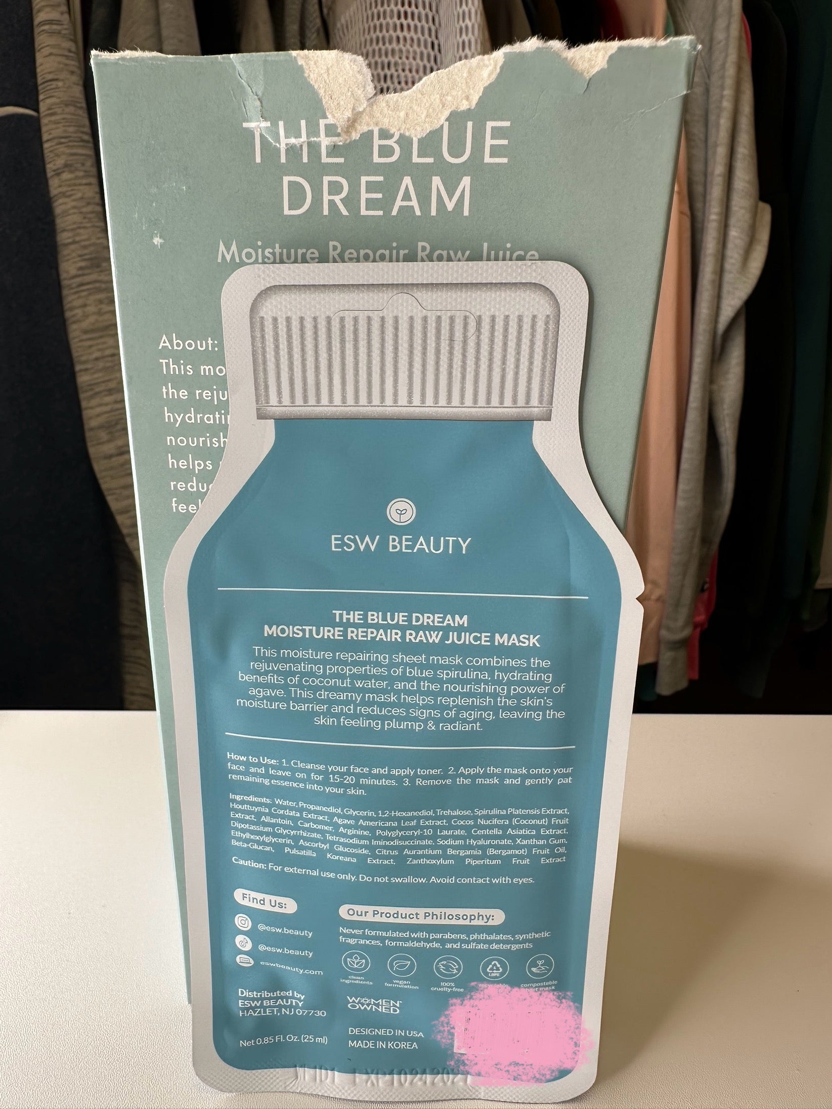 ESW Beauty Face Mask- Blue Spirulina Coconut Water Agave