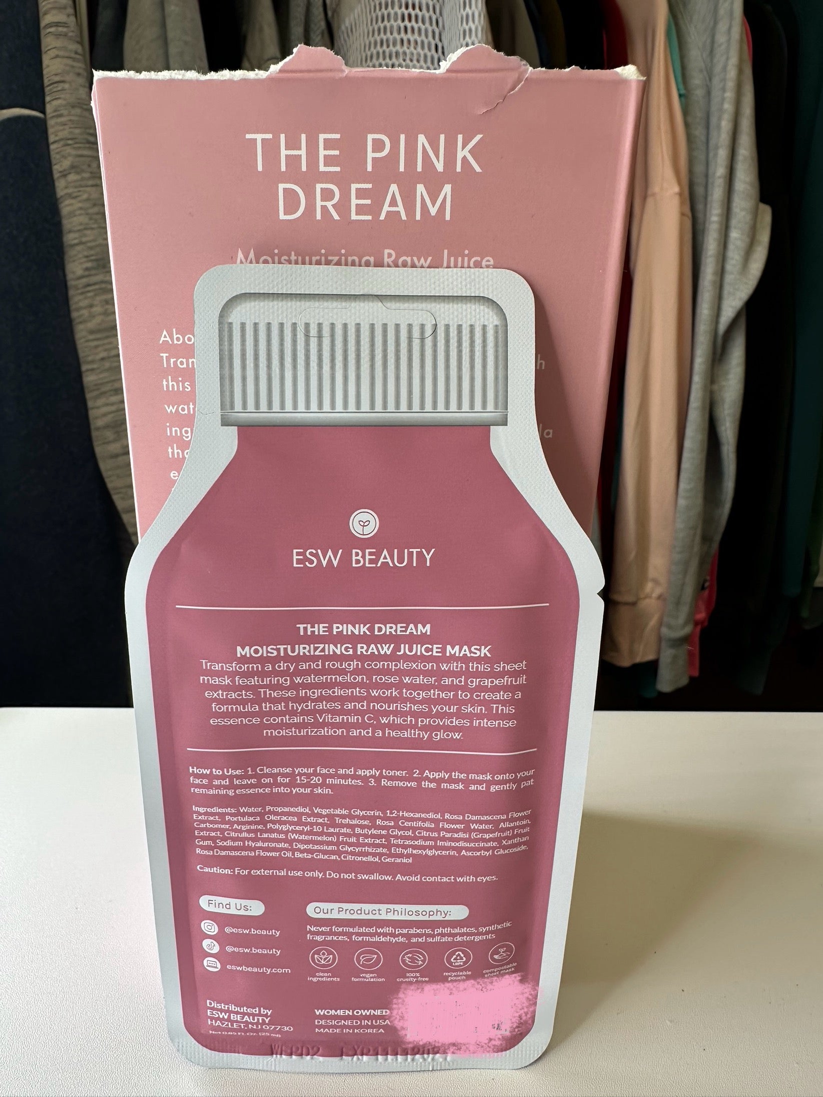 ESW Beauty Face Mask- Watermelon Rose Water Grapefruit