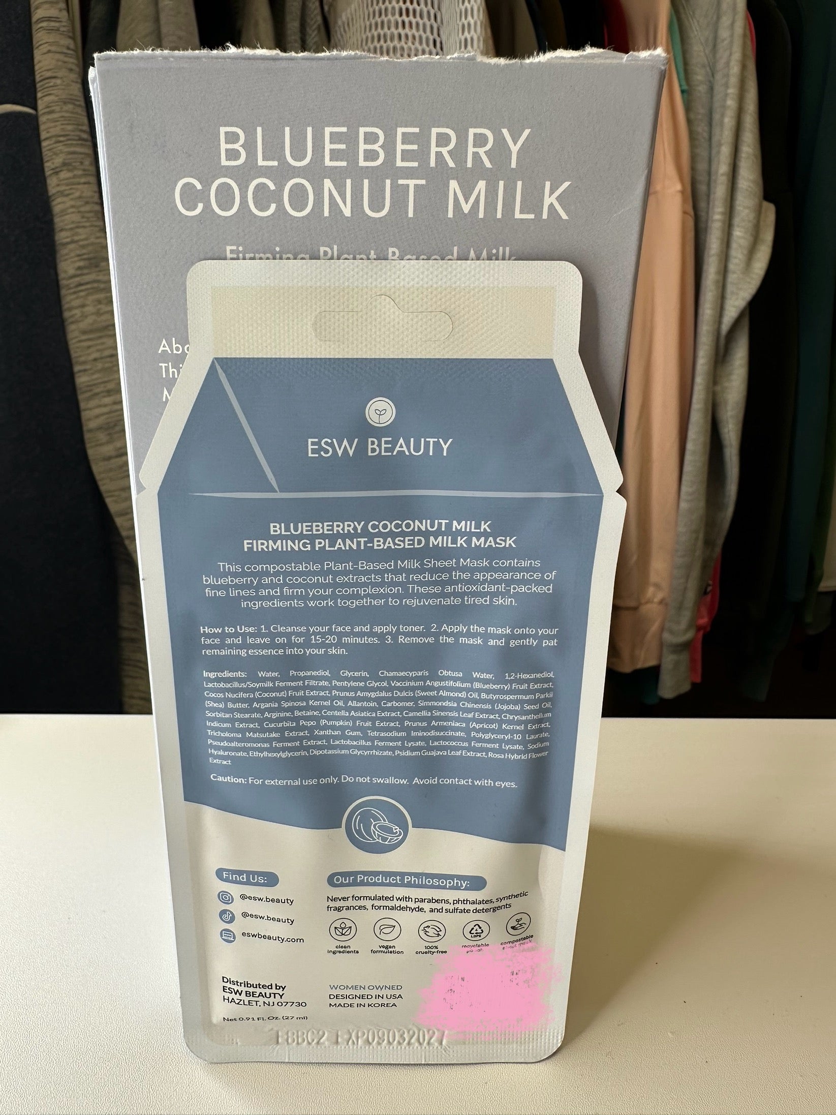 ESW Beauty Face Mask- Blueberry Coconut Milk