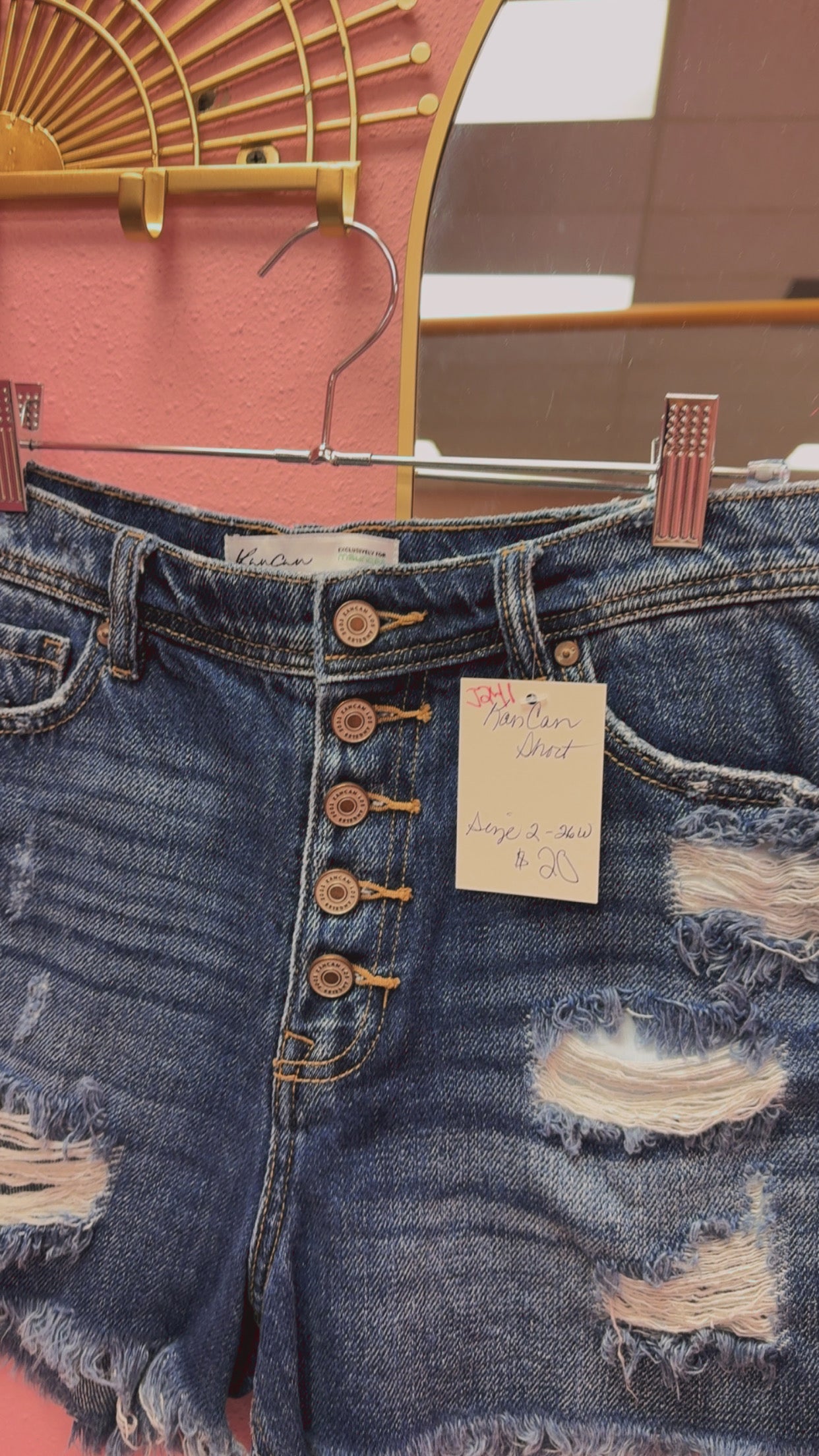 Kancan Button Fly Shorts Size 2-26