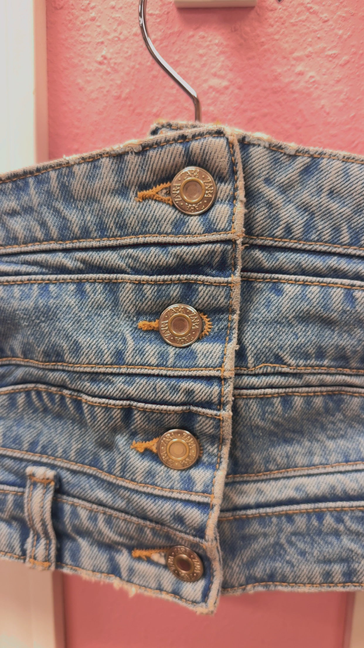 Zara Denim Tube Top Size Small
