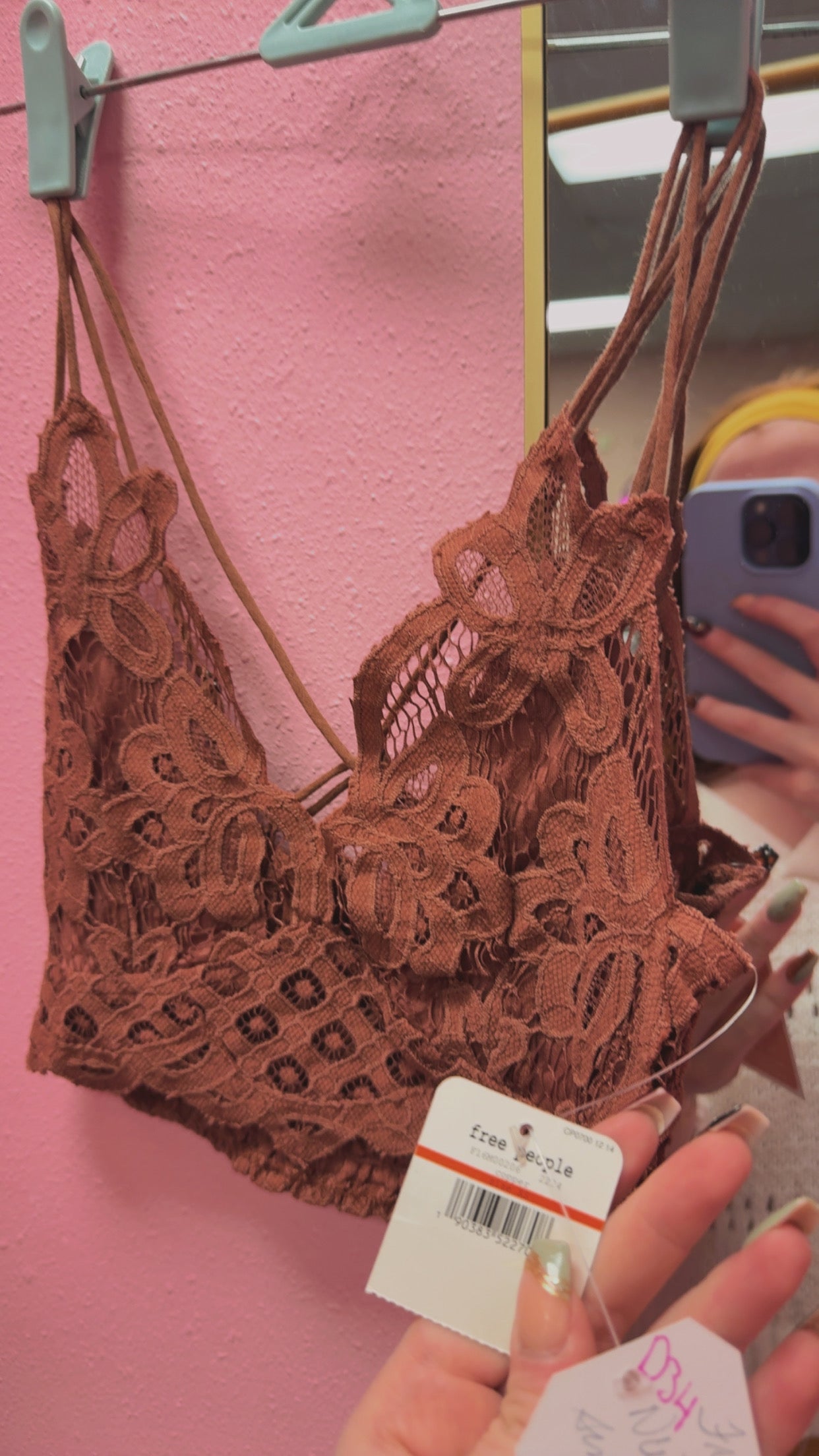 Free People NWT Adela Bralette Size XS