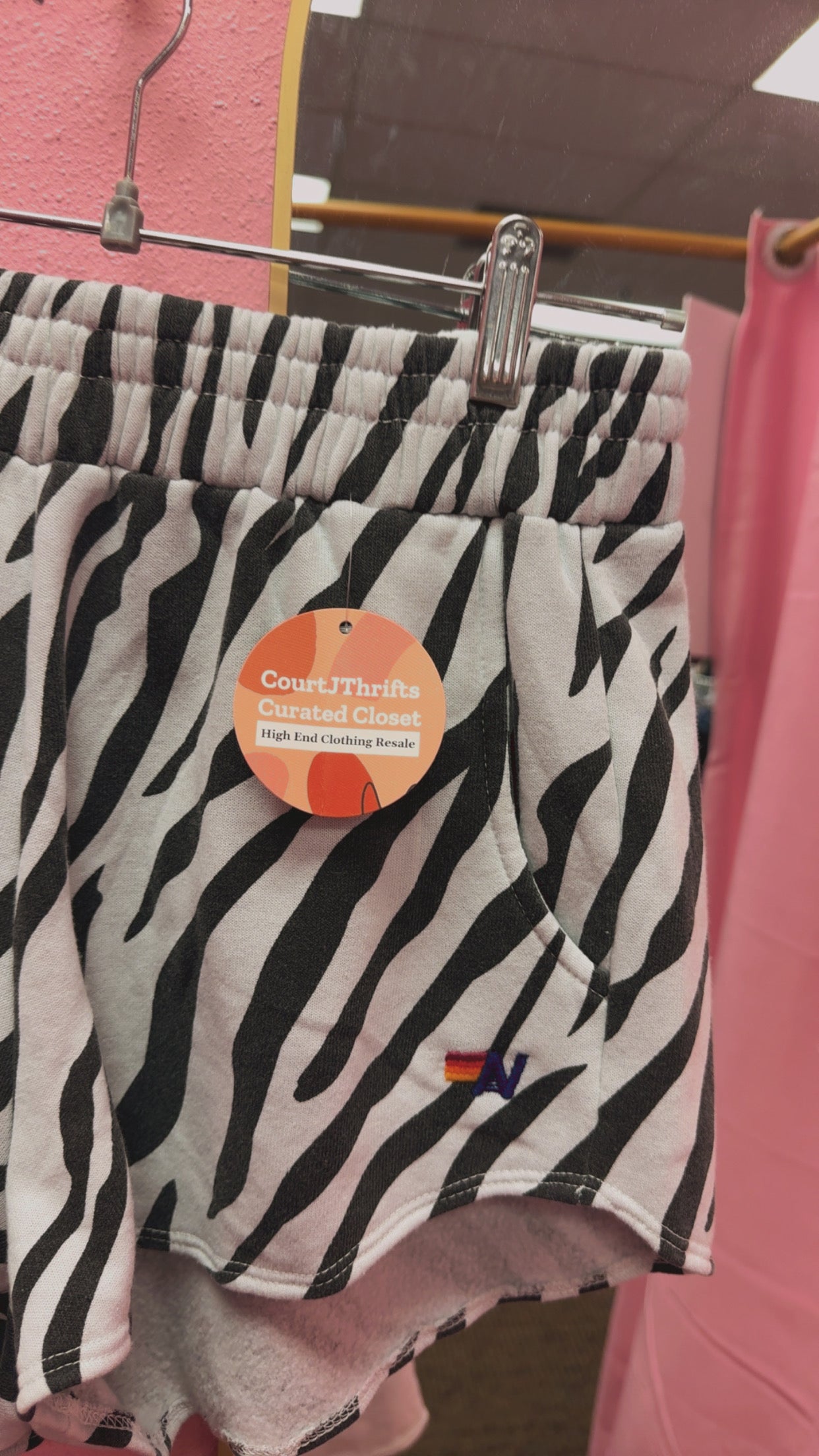 Aviator Nation Zebra “Lounger Shorts” Size Large