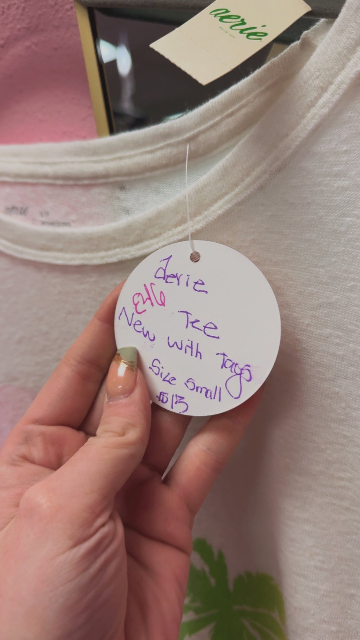 Aerie NWT Oversized Palm Tee Size Small